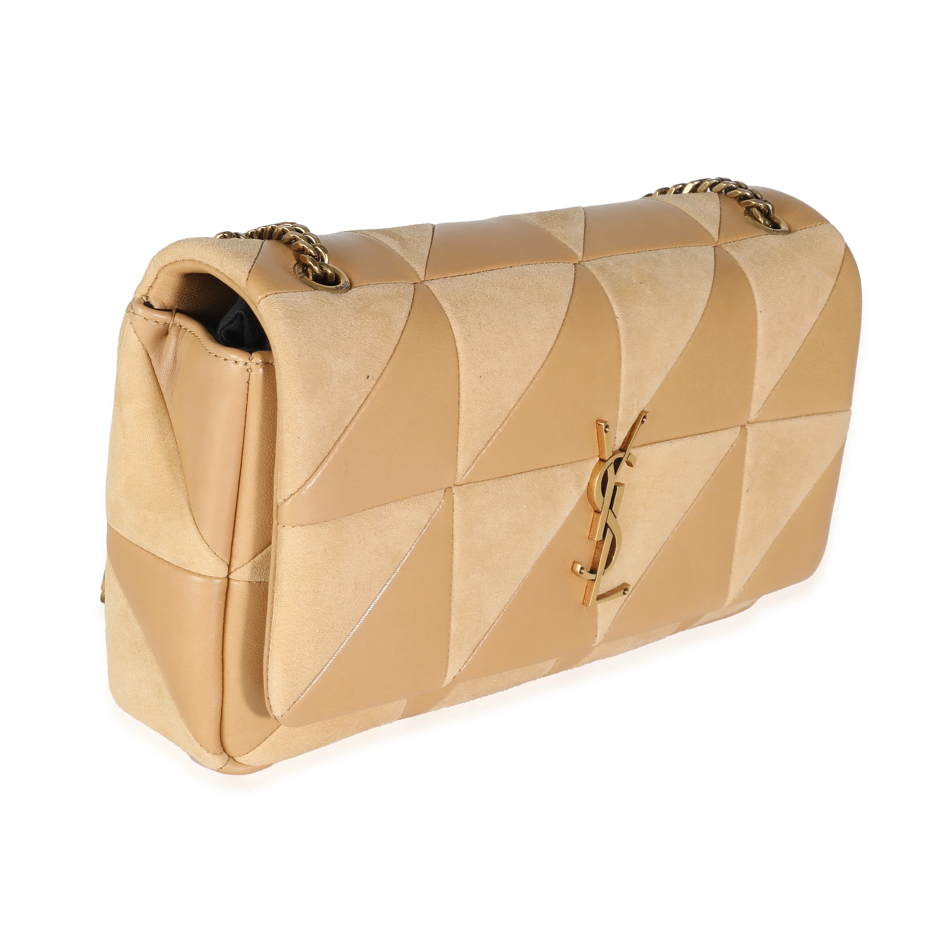 Dark Sand Lambskin Suede Medium Jamie Chain Bag - Image 3