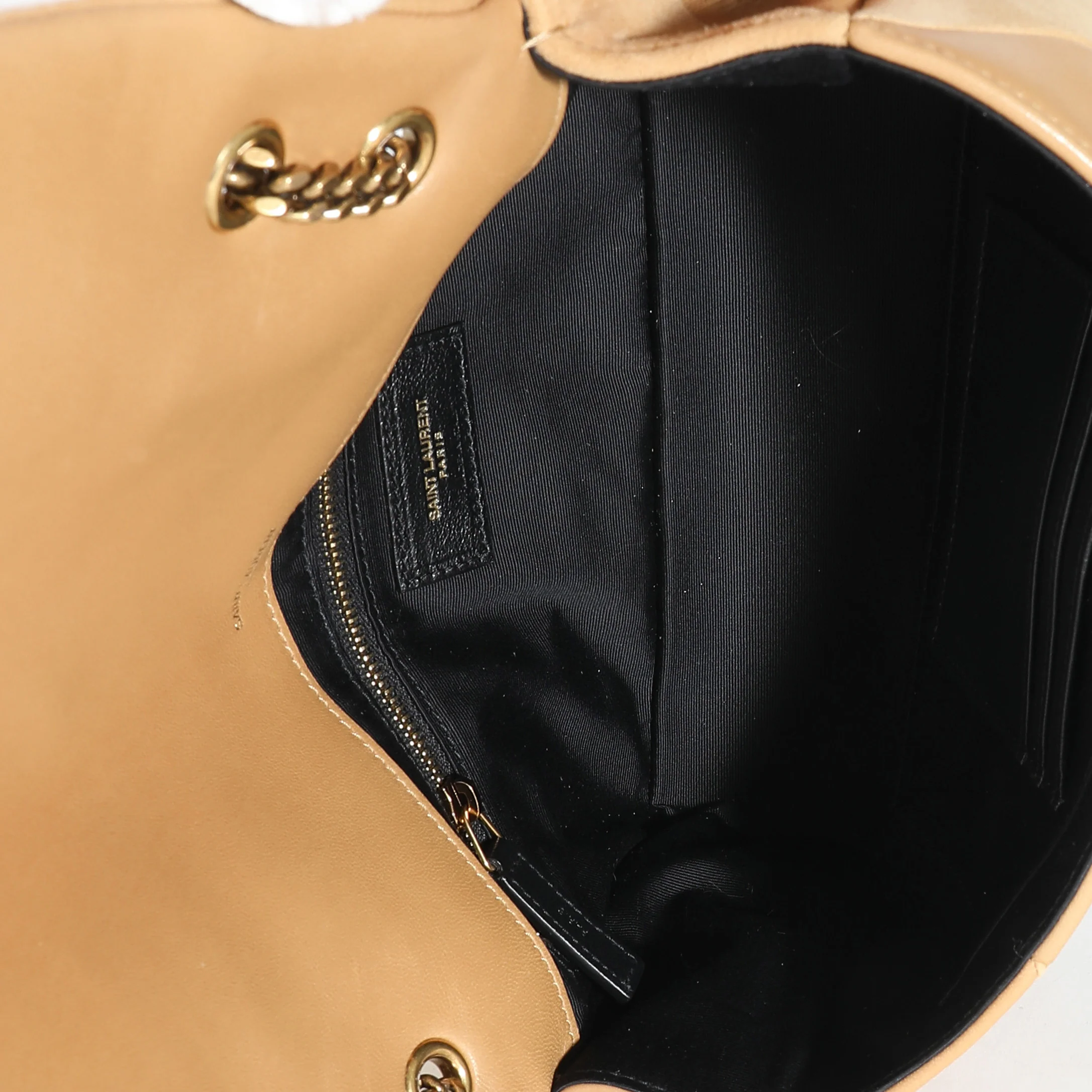 Dark Sand Lambskin Suede Medium Jamie Chain Bag - Image 9