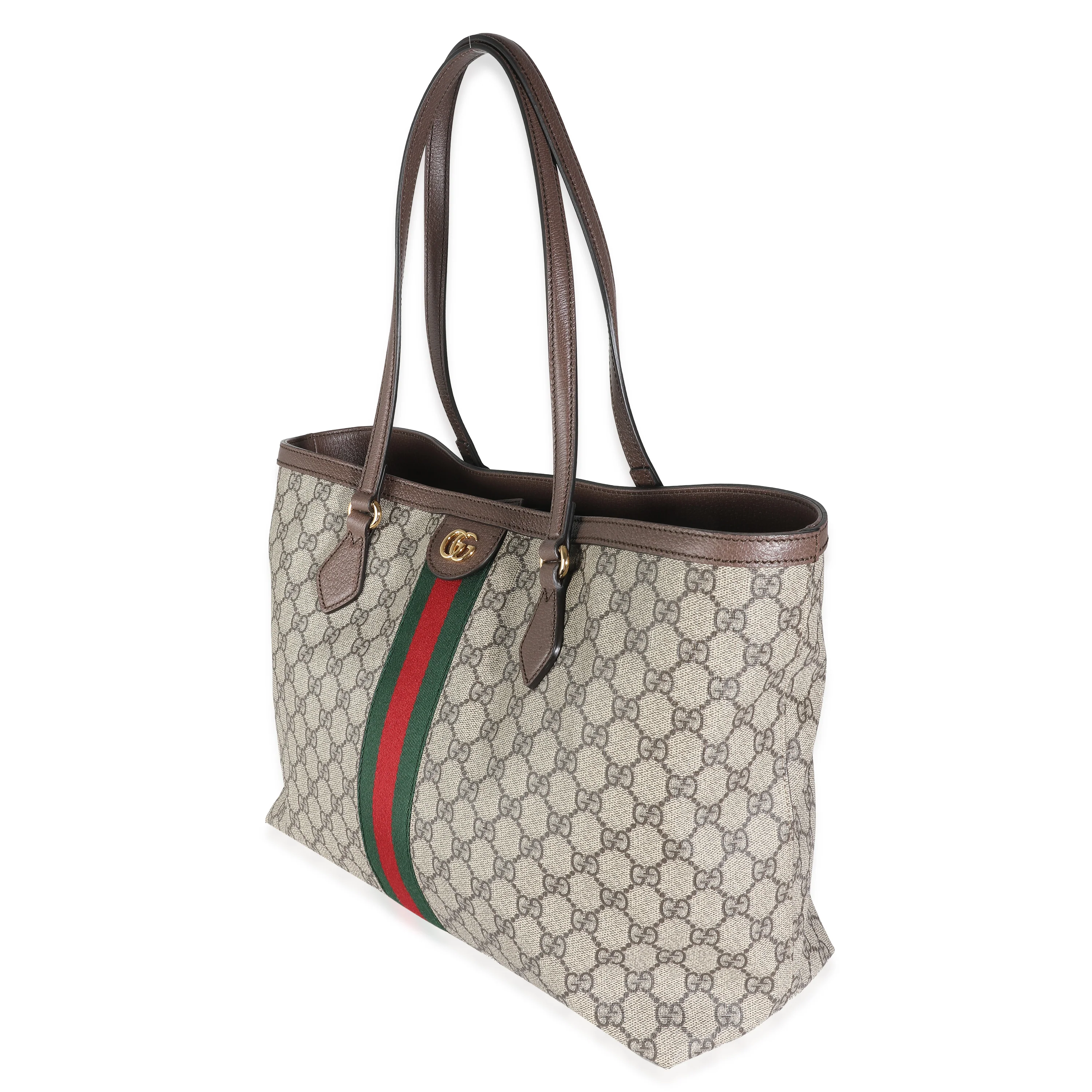 Beige GG Supreme Canvas Medium Ophidia Tote - Image 2
