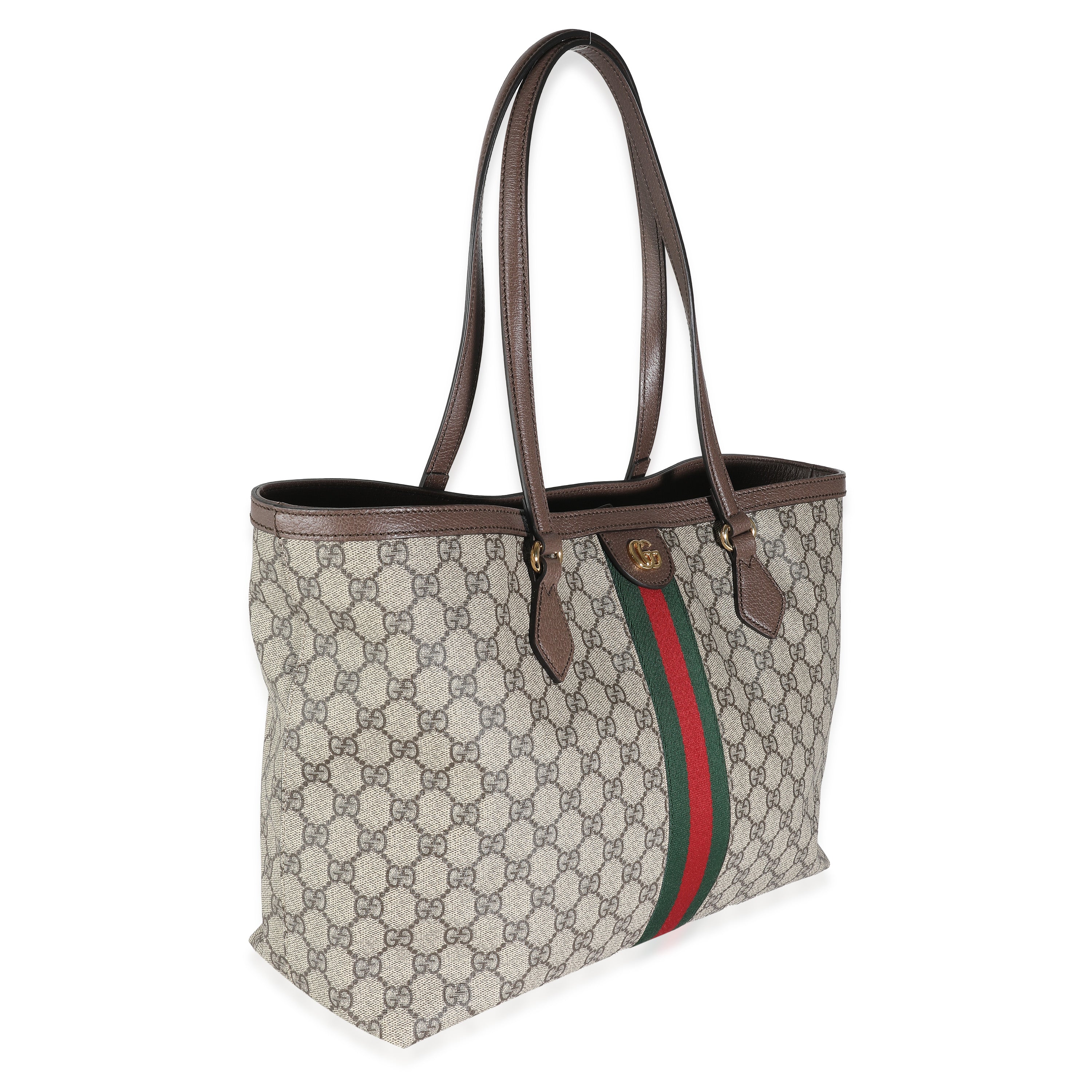 Beige GG Supreme Canvas Medium Ophidia Tote - Image 3
