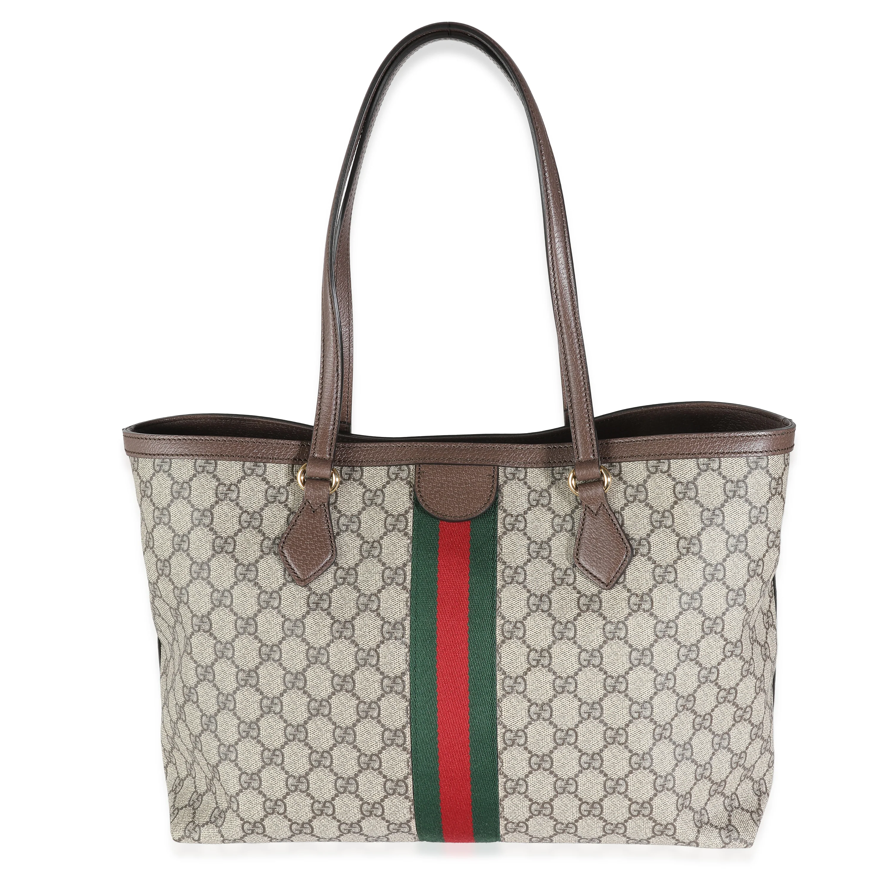 Beige GG Supreme Canvas Medium Ophidia Tote - Image 4