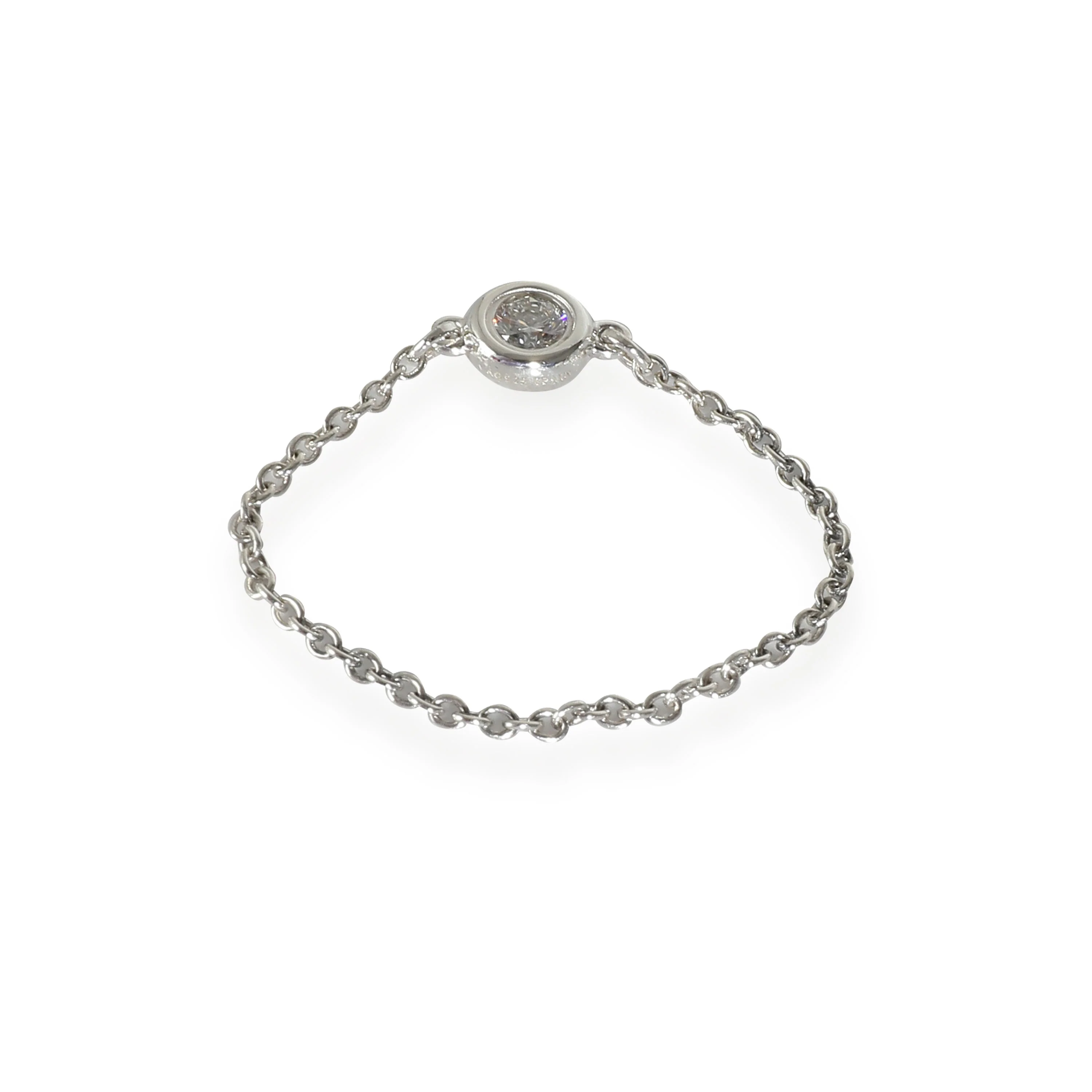 Elsa Peretti Diamond By The Yard Ring in  Sterling Silver 0.07 CTW - Image 3
