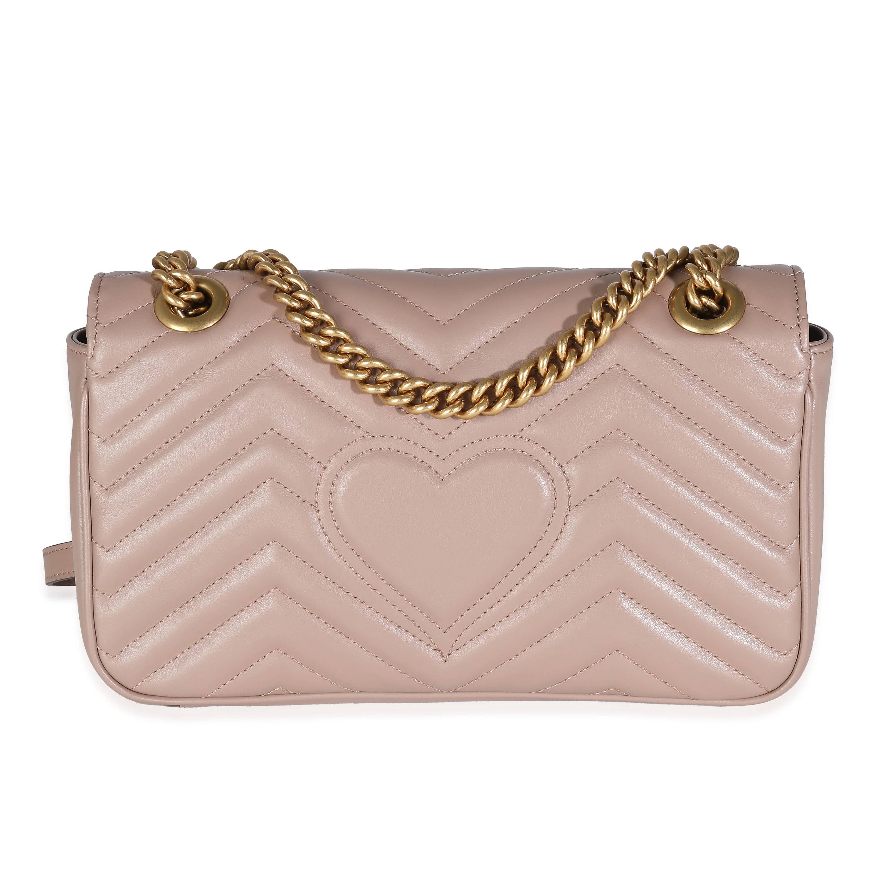 Porcelain Rose Matelasse Calfskin Small GG Marmont Bag - Image 4