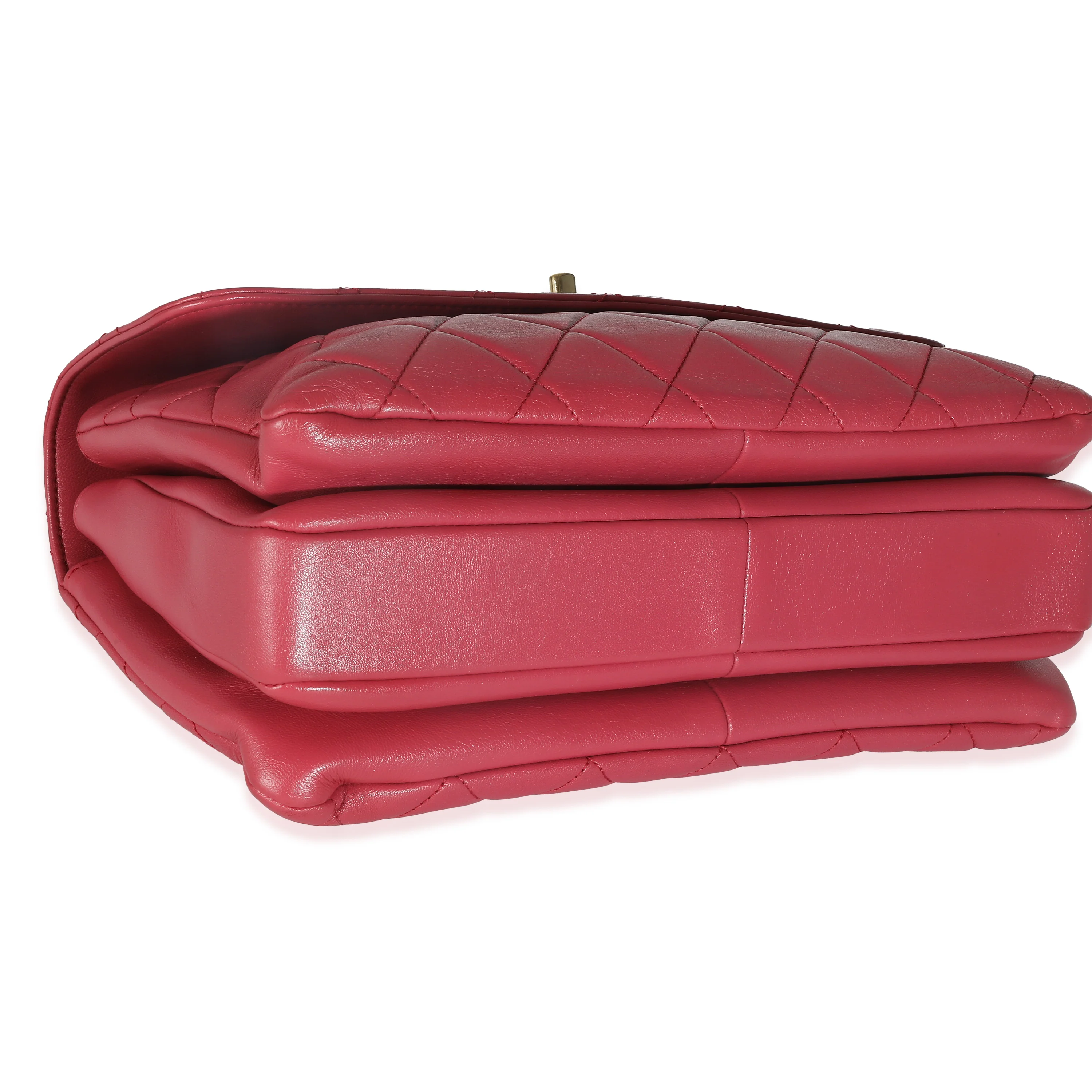 Pink Quilted Lambskin Medium Trendy CC Top Handle Bag - Image 4