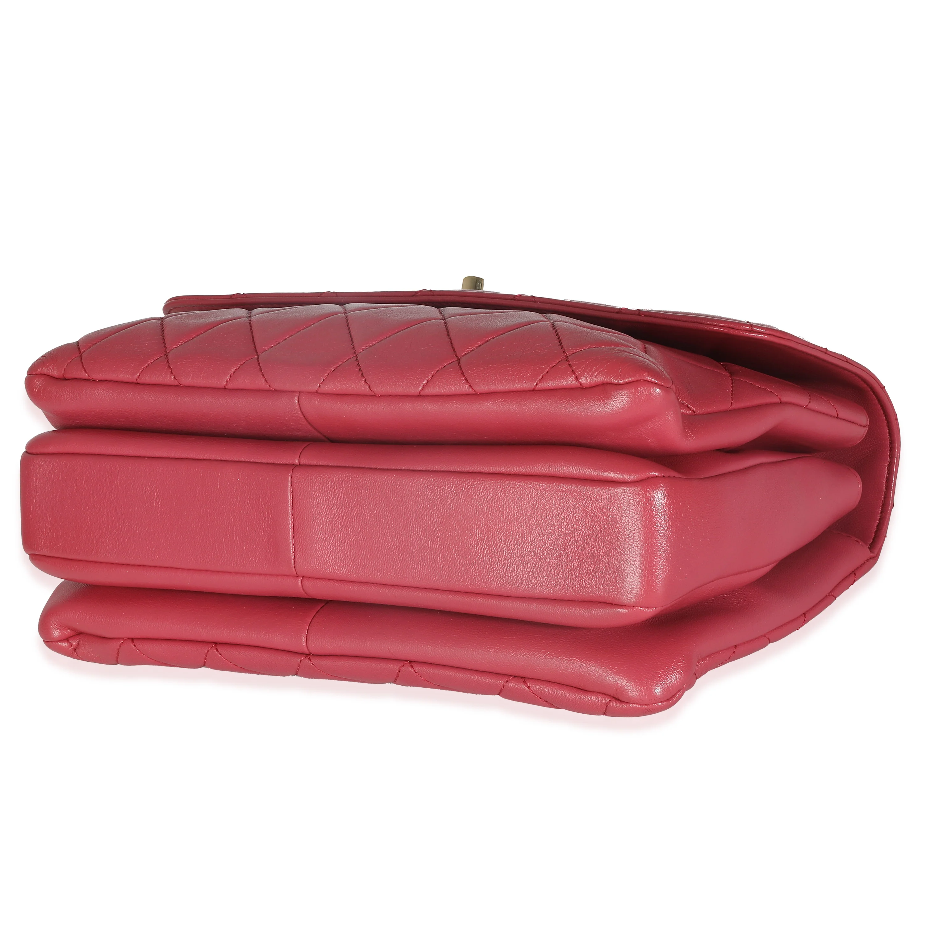Pink Quilted Lambskin Medium Trendy CC Top Handle Bag - Image 6