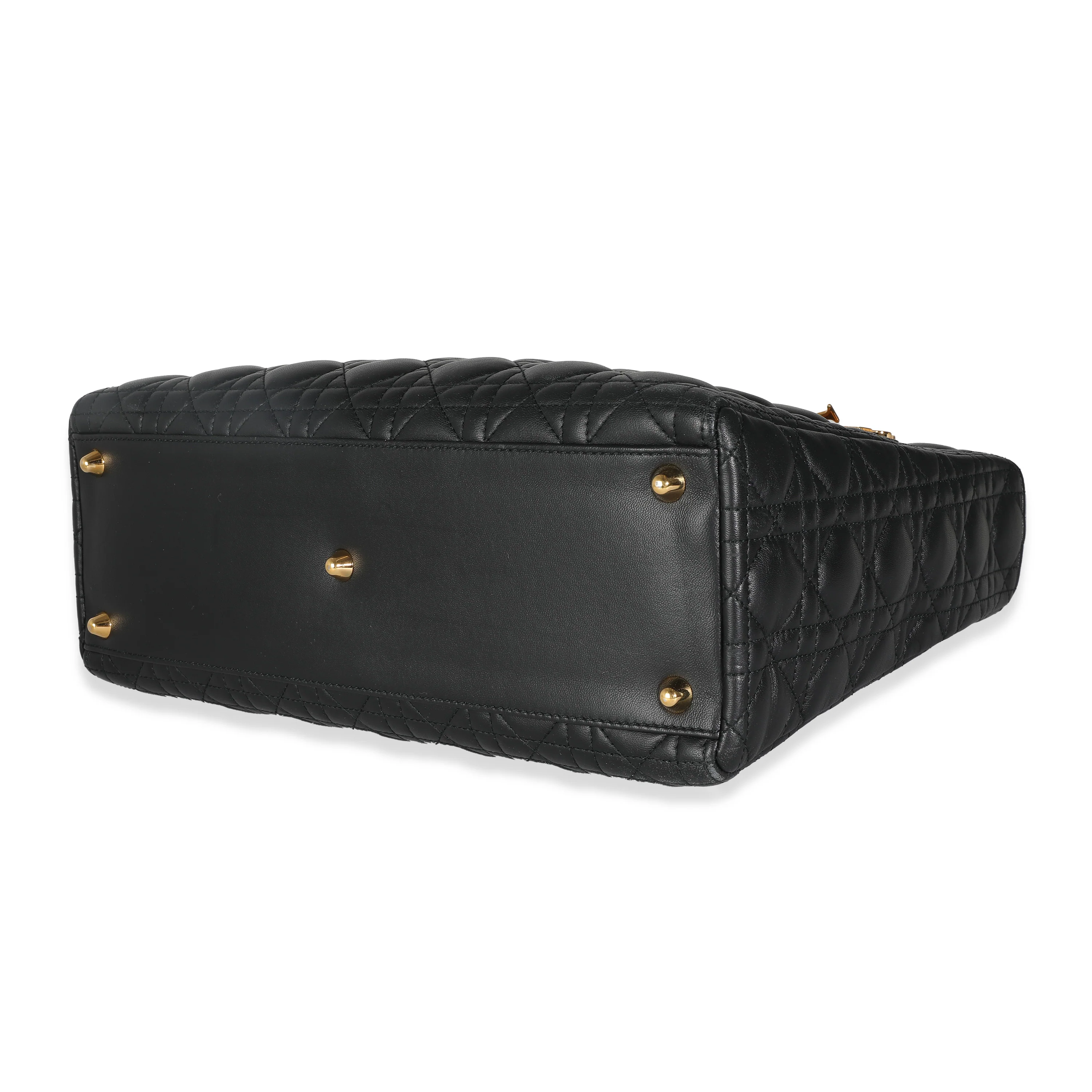 Black Lambskin Cannage Large Lady Dior - Image 4