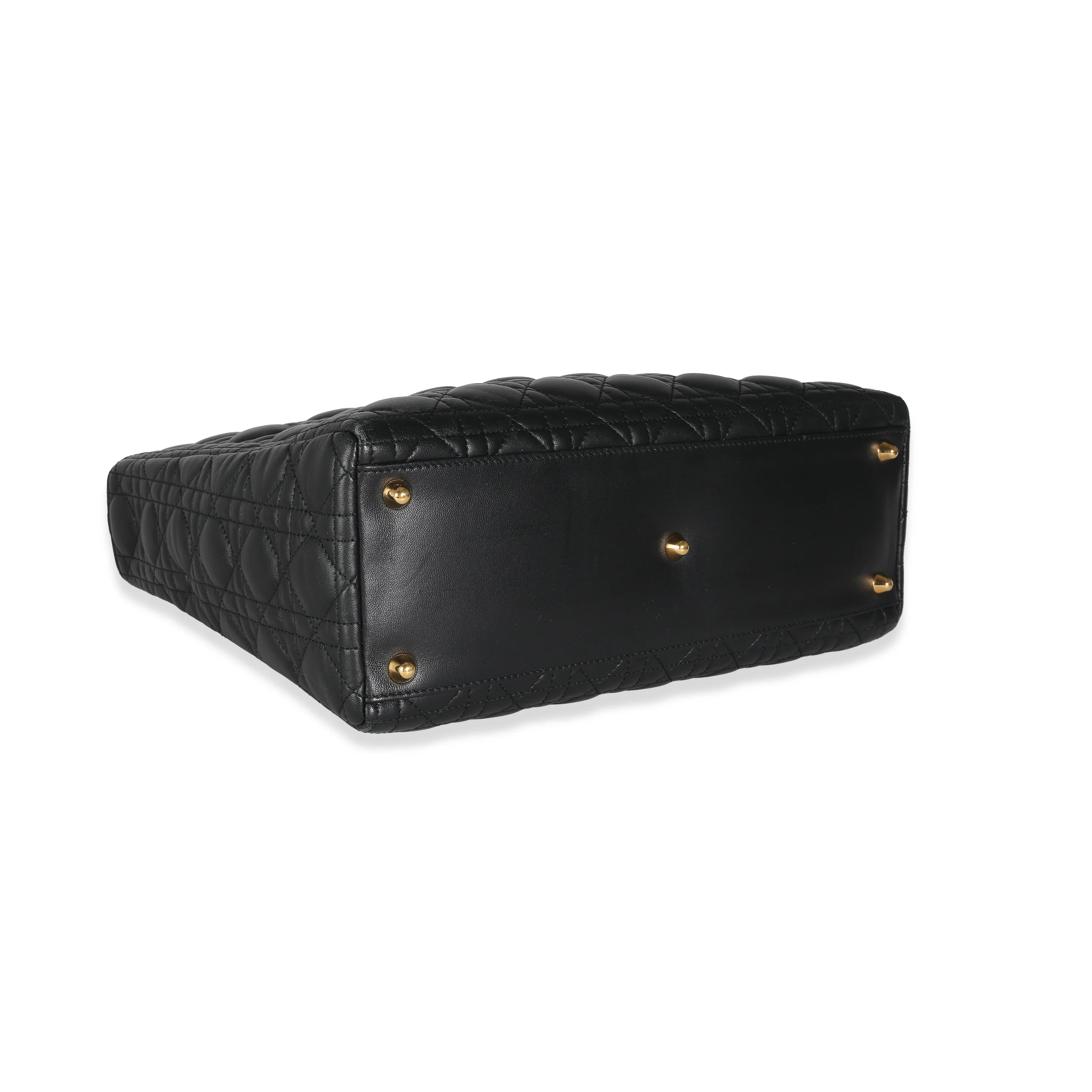 Black Lambskin Cannage Large Lady Dior - Image 7