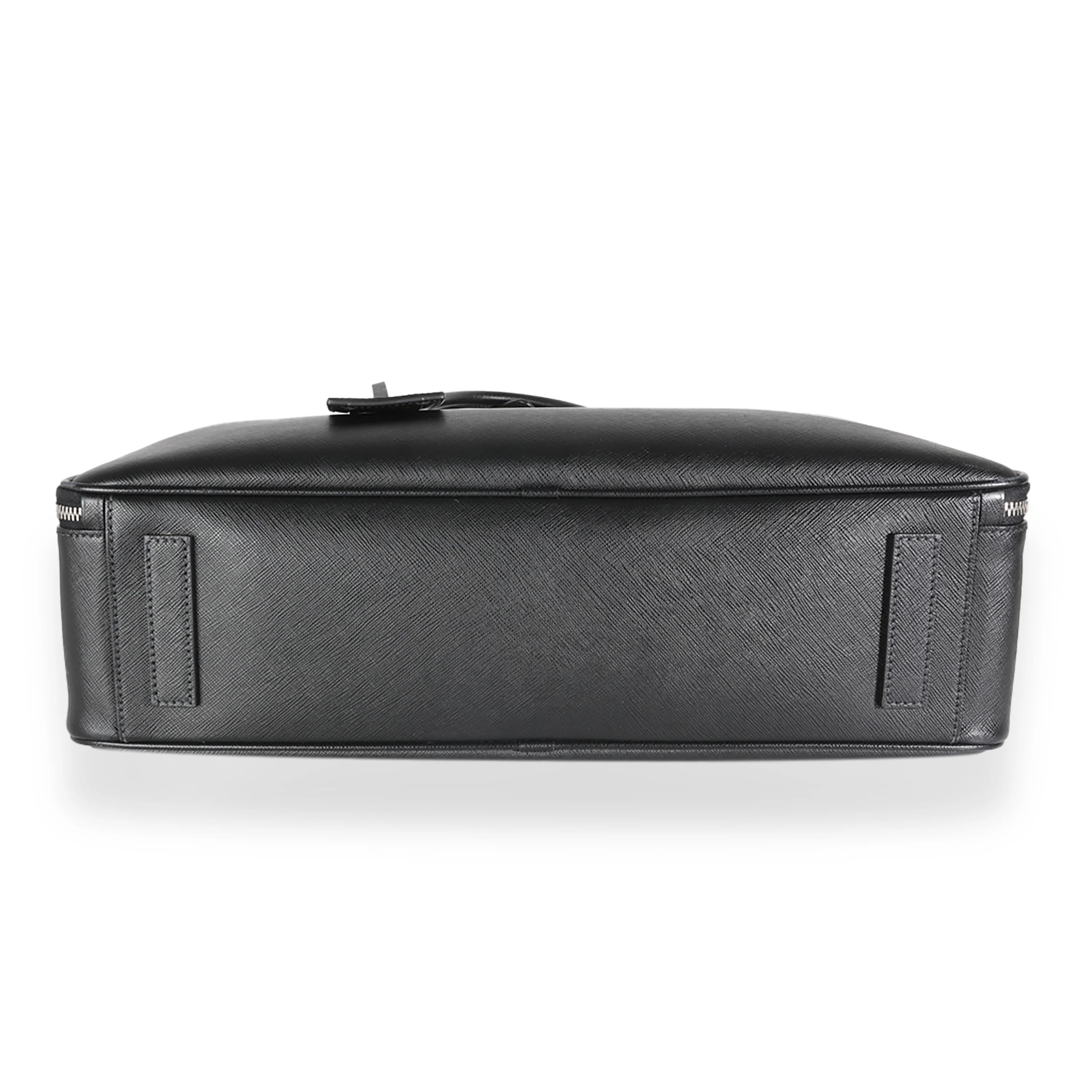 Black Saffiano Leather Briefcase - Image 5