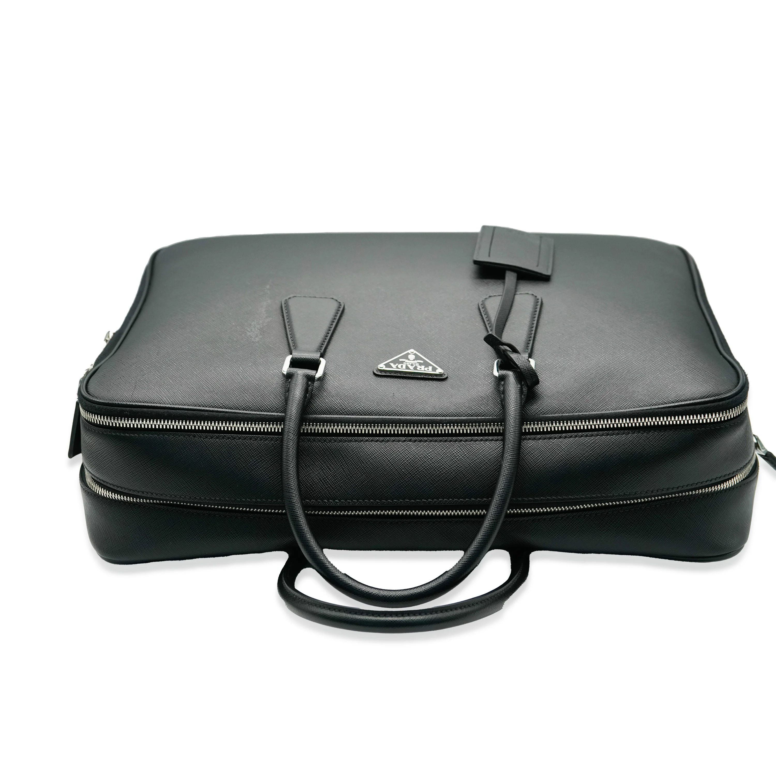 Black Saffiano Leather Briefcase - Image 9
