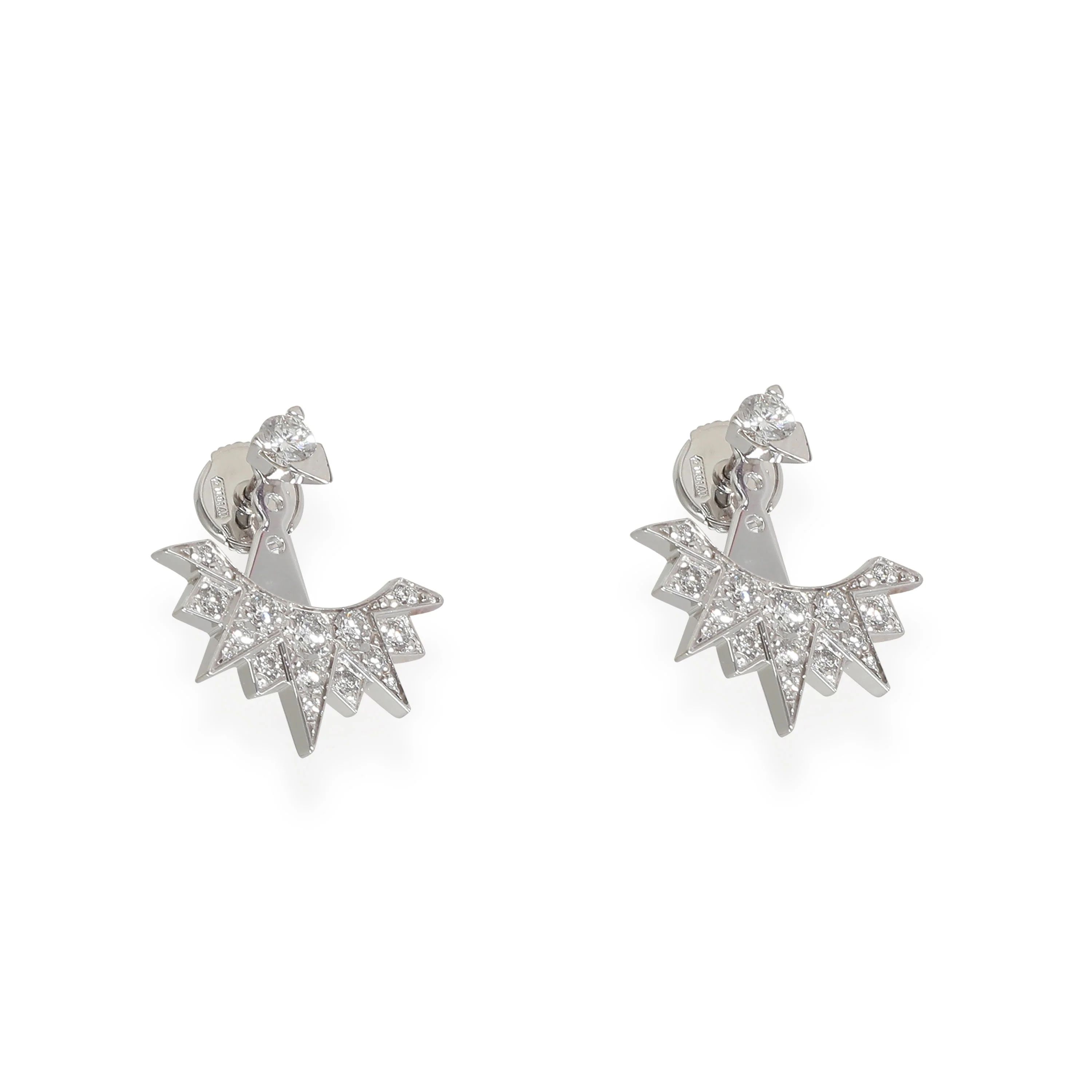 Sunlight Earrings in 18k White Gold 0.74 CTW - Image 2