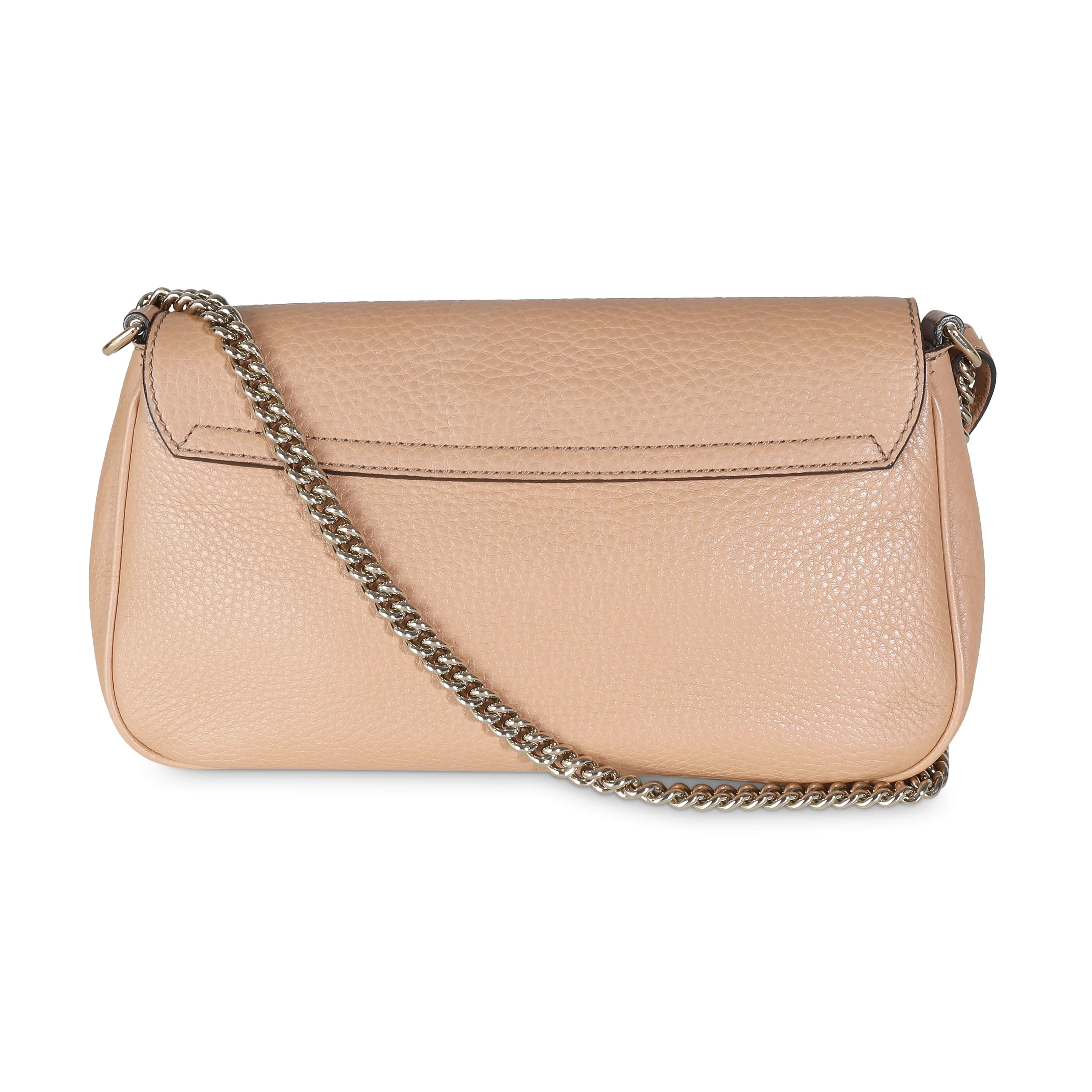 Beige Leather Medium Soho Chain Crossbody - Image 4