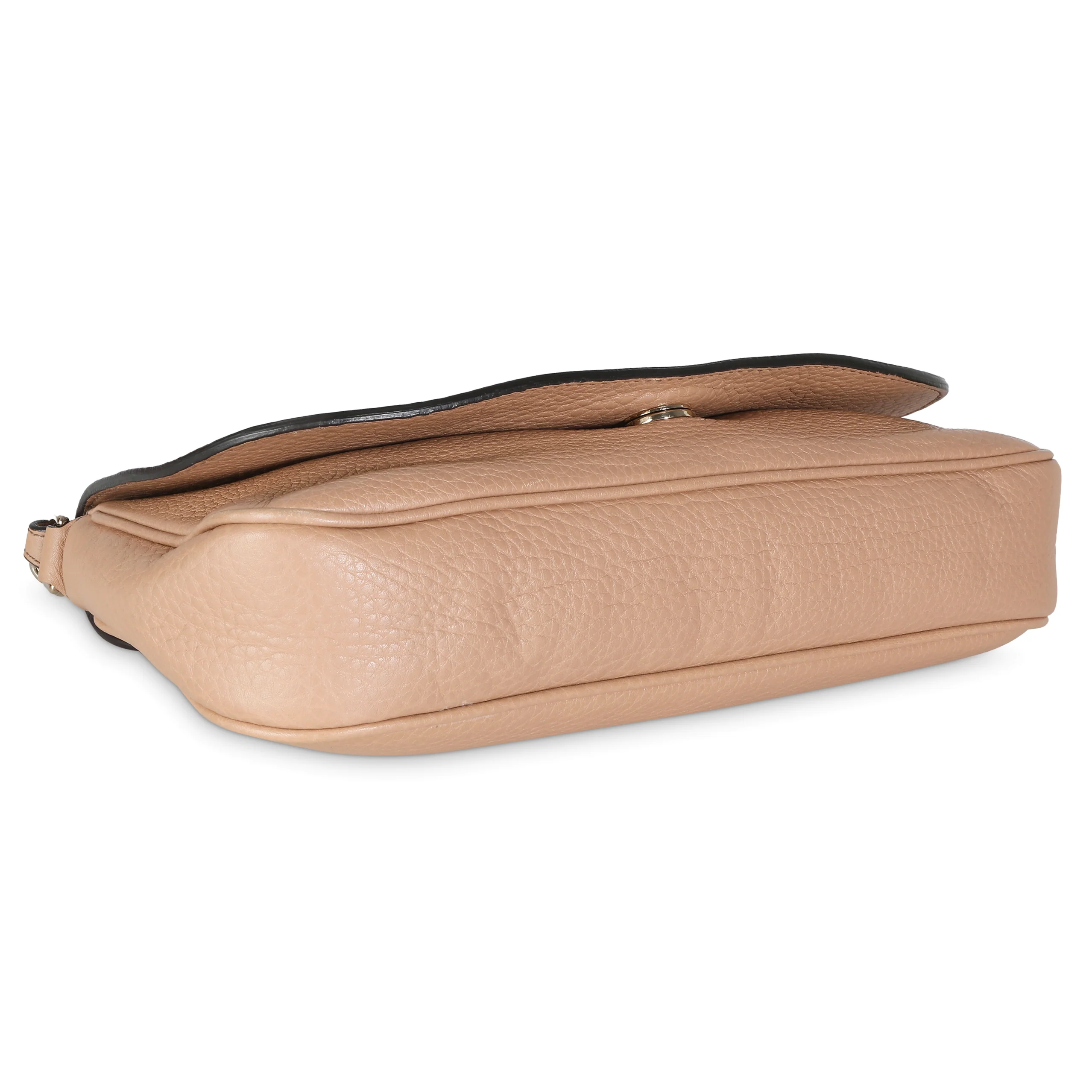 Beige Leather Medium Soho Chain Crossbody - Image 6