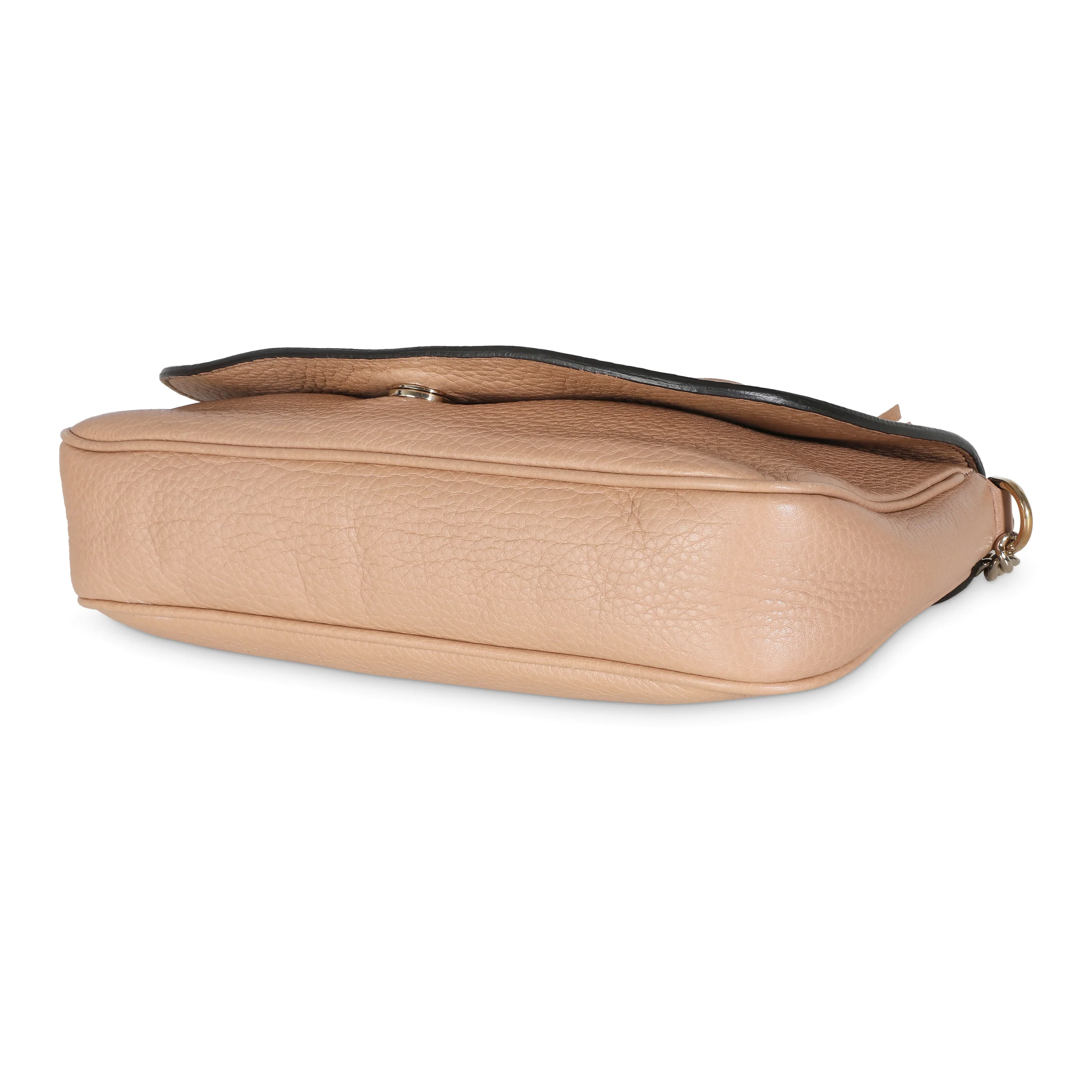 Beige Leather Medium Soho Chain Crossbody - Image 7
