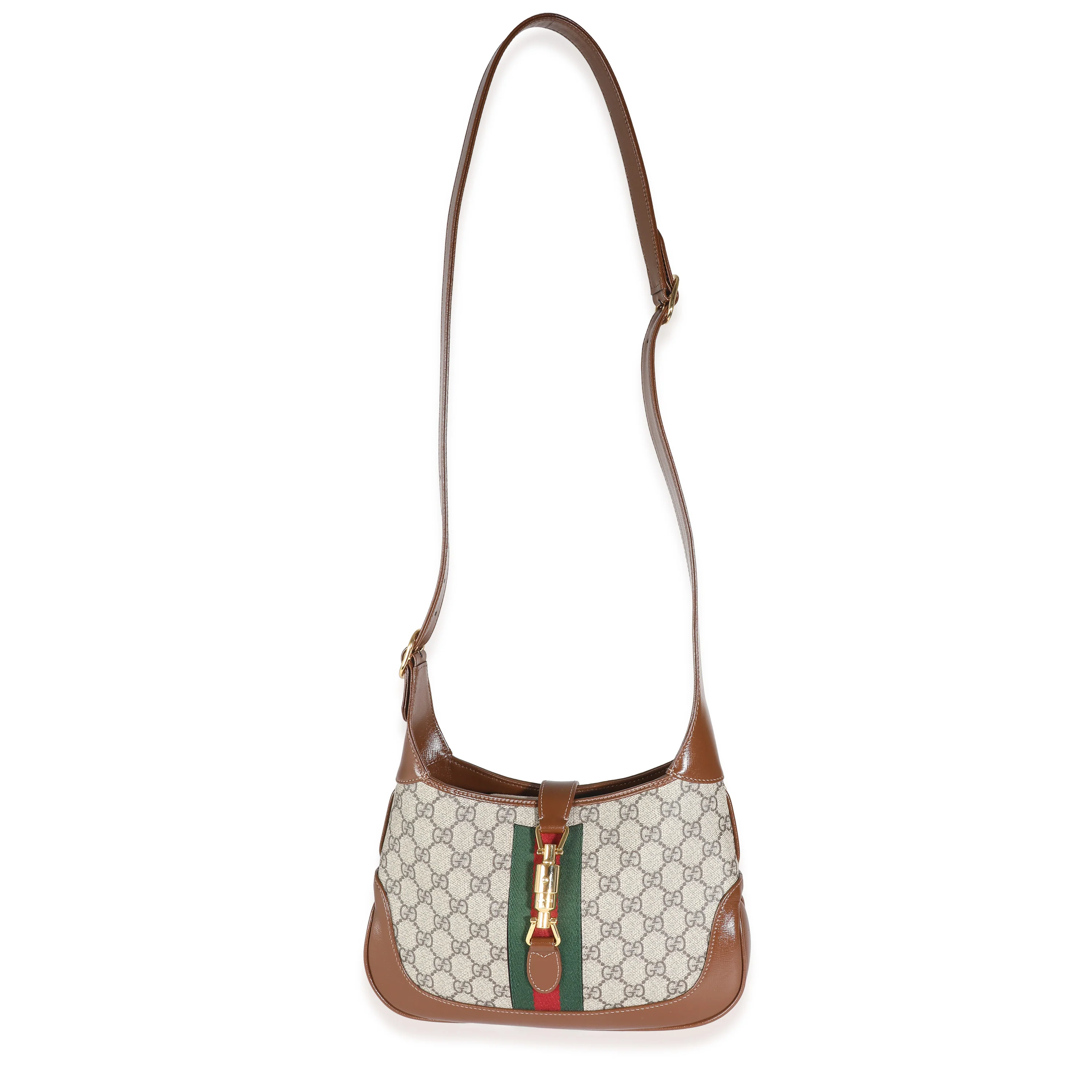 Brown Beige GG Canvas Small 1961 Jackie Hobo - Image 2