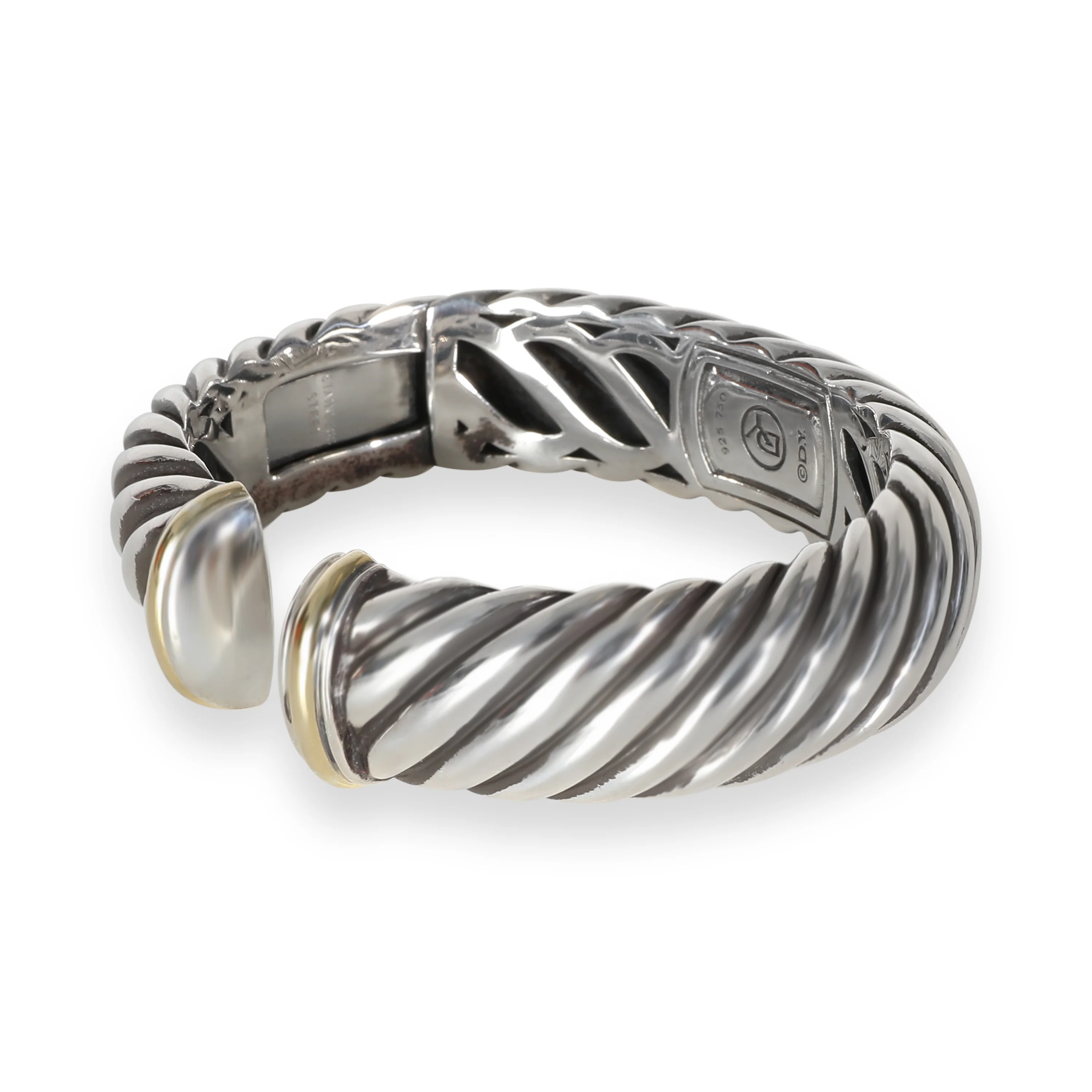 Sculpted Cable Bracelet in 18k Yellow Gold/Sterling Silver - Image 2