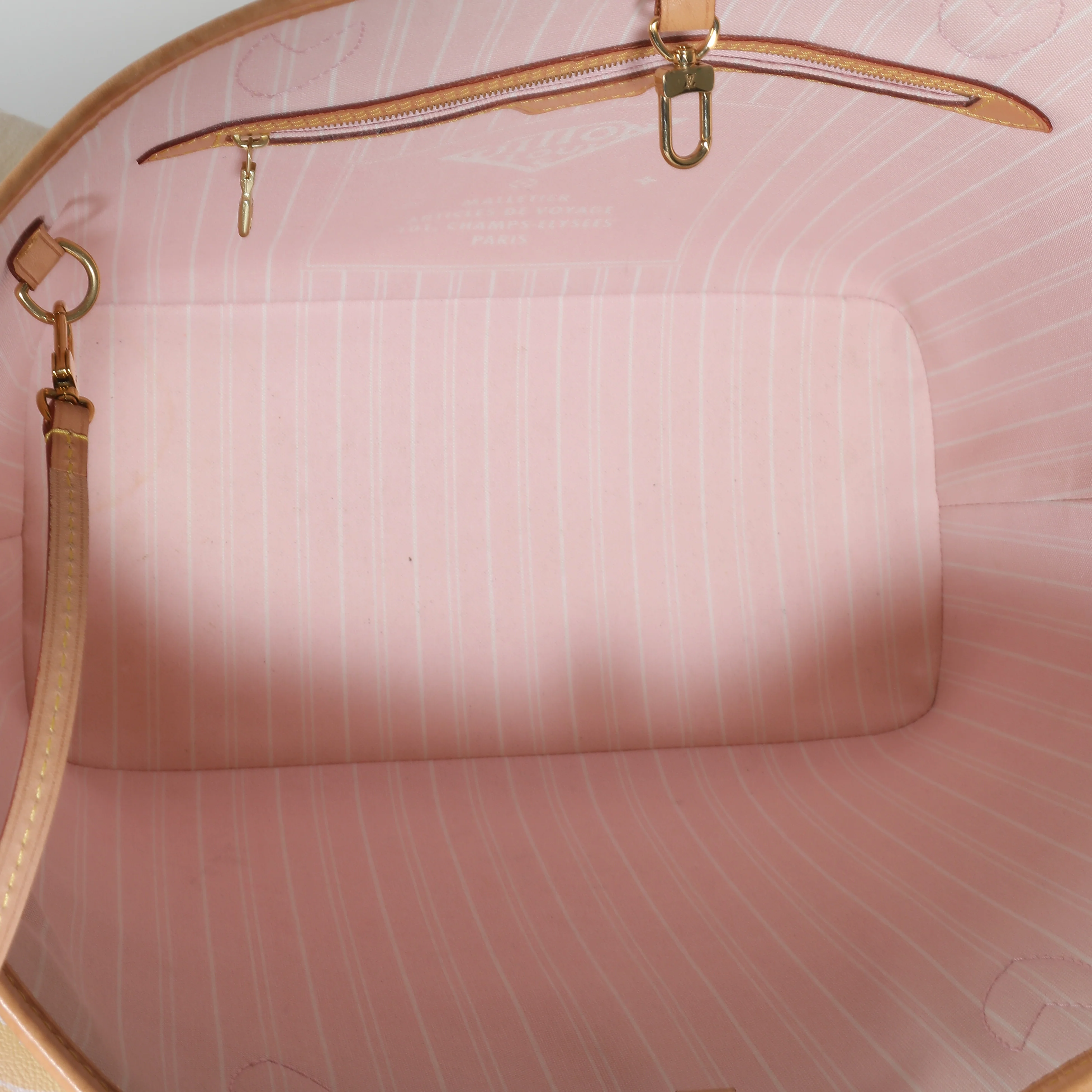 Pink Monogram Giant Canvas By The Pool Neverfull MM - Image 8