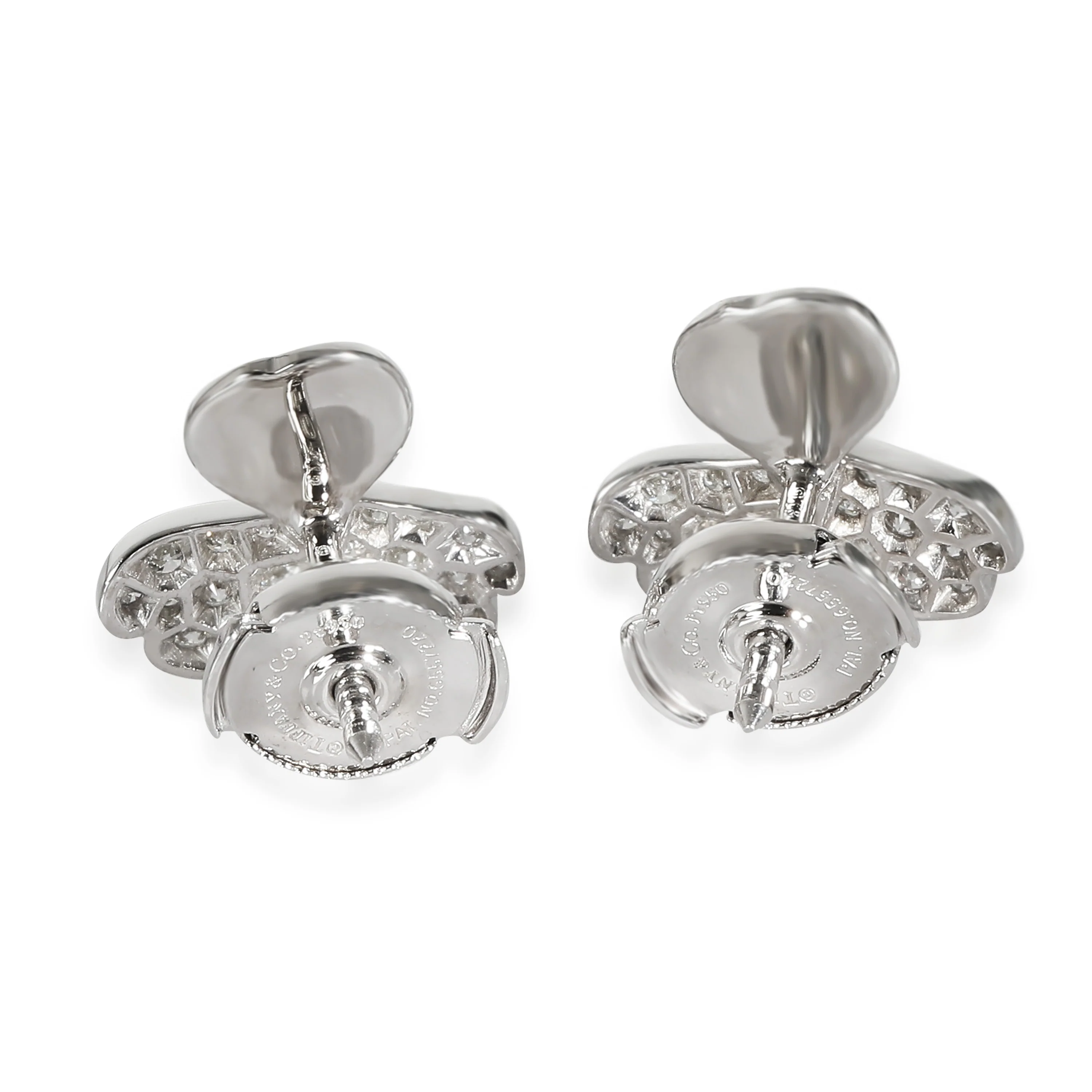 Paper Flowers Diamond Earrings in Platinum 0.34 CTW - Image 3