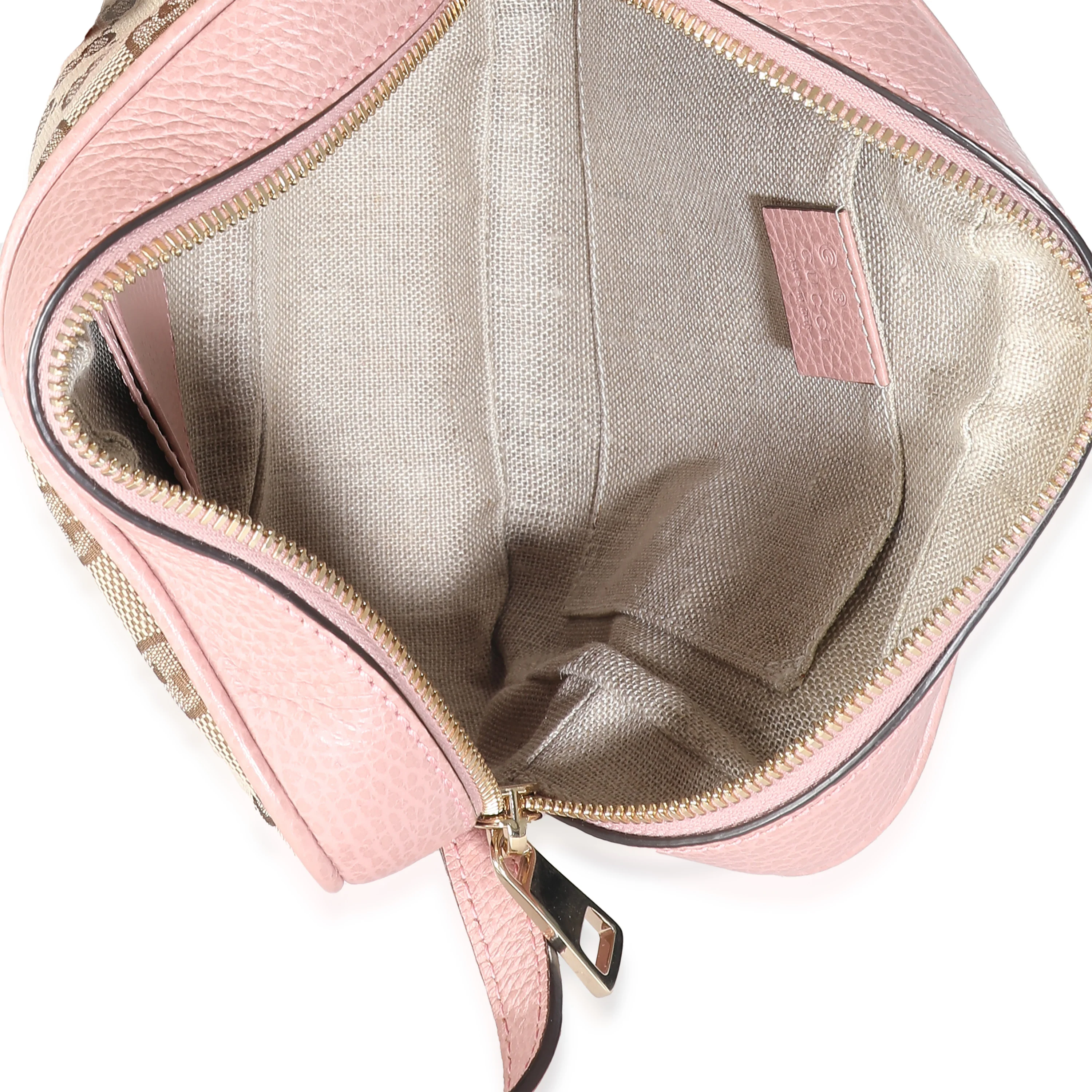 Pink Dollar Calfskin GG Canvas Mini Bree Messenger - Image 9