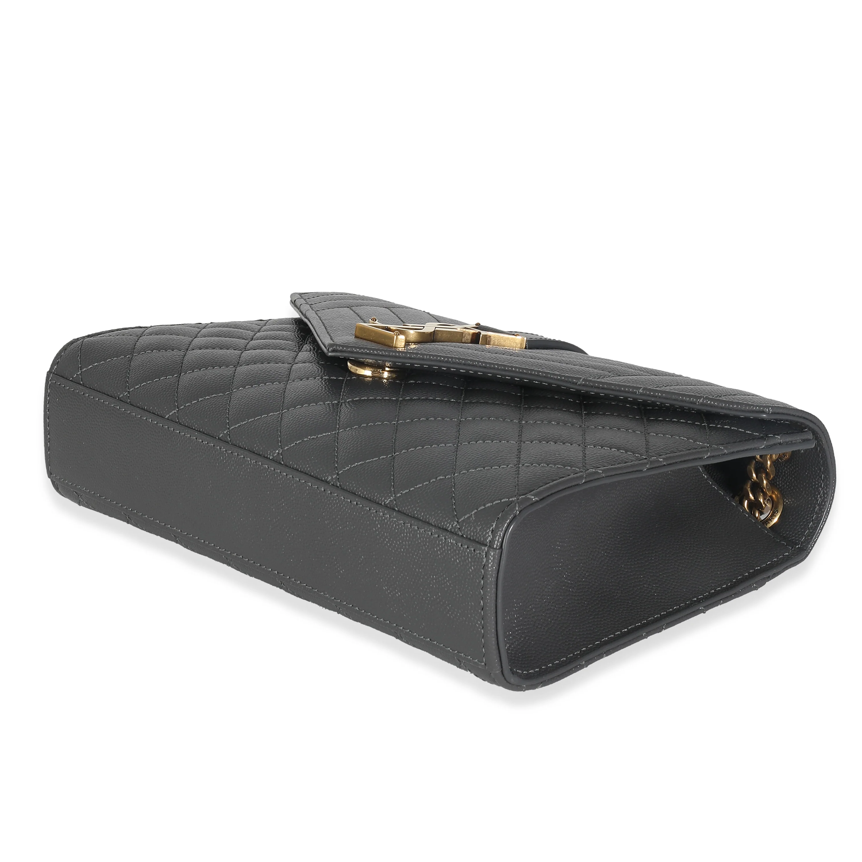 Gray Triquilt Grain De Poudre Medium Monogram Satchel - Image 6