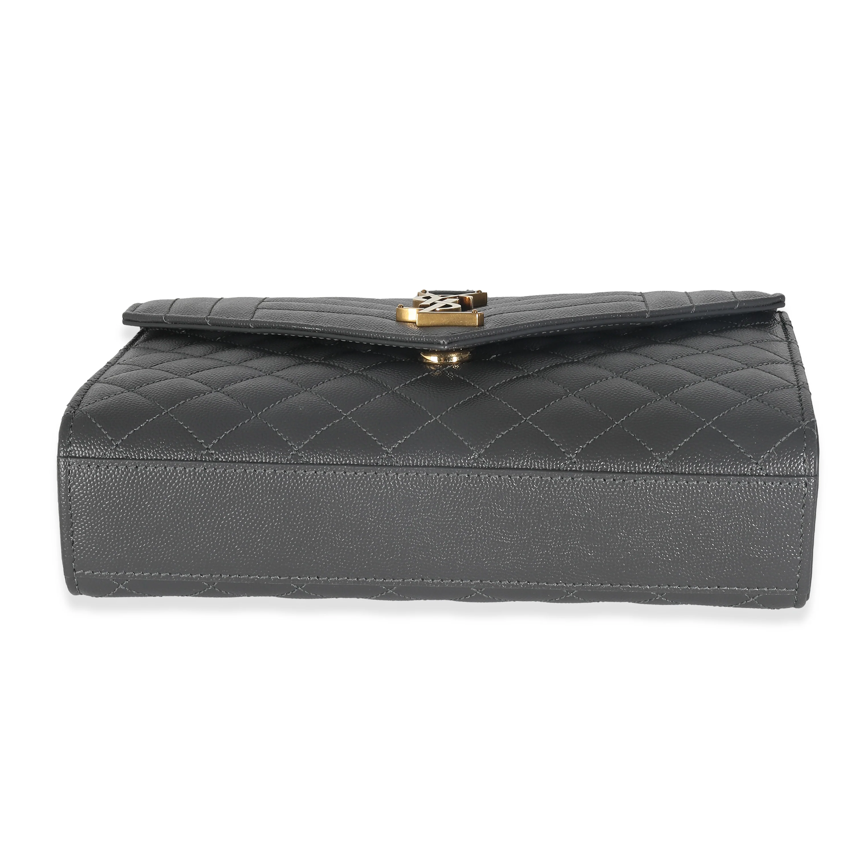 Gray Triquilt Grain De Poudre Medium Monogram Satchel - Image 7