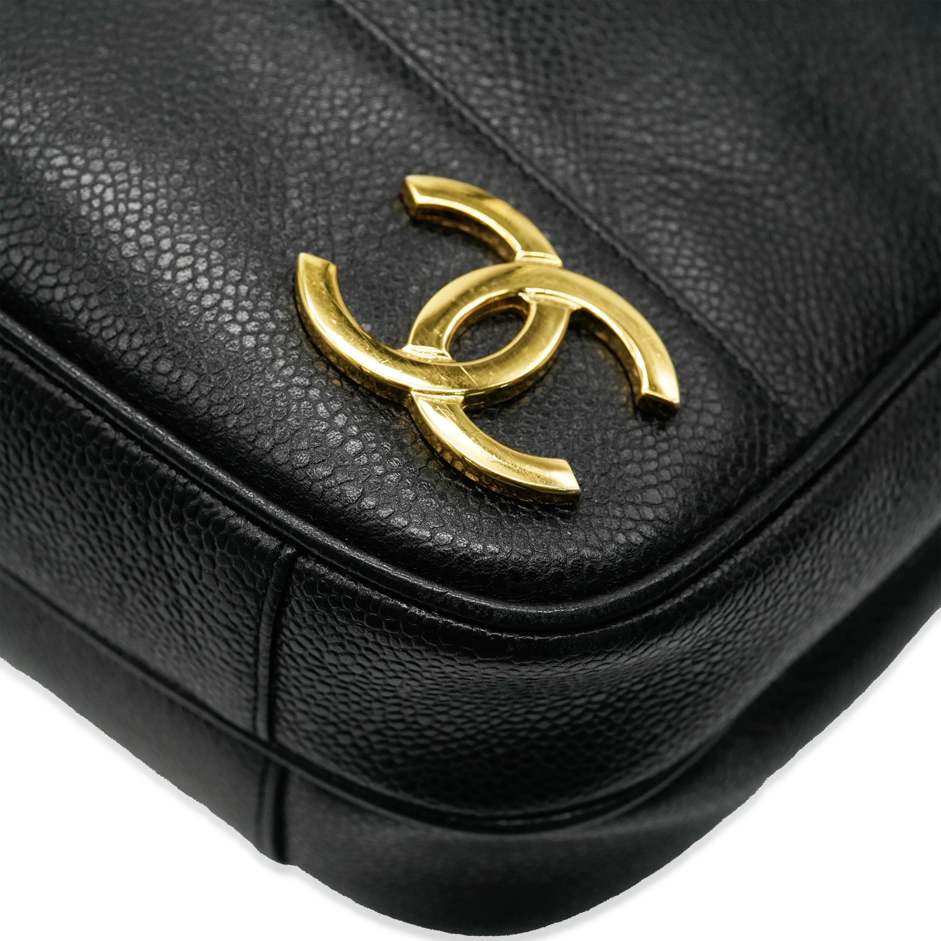 Black Caviar Triple CC Chain Tote - Image 5
