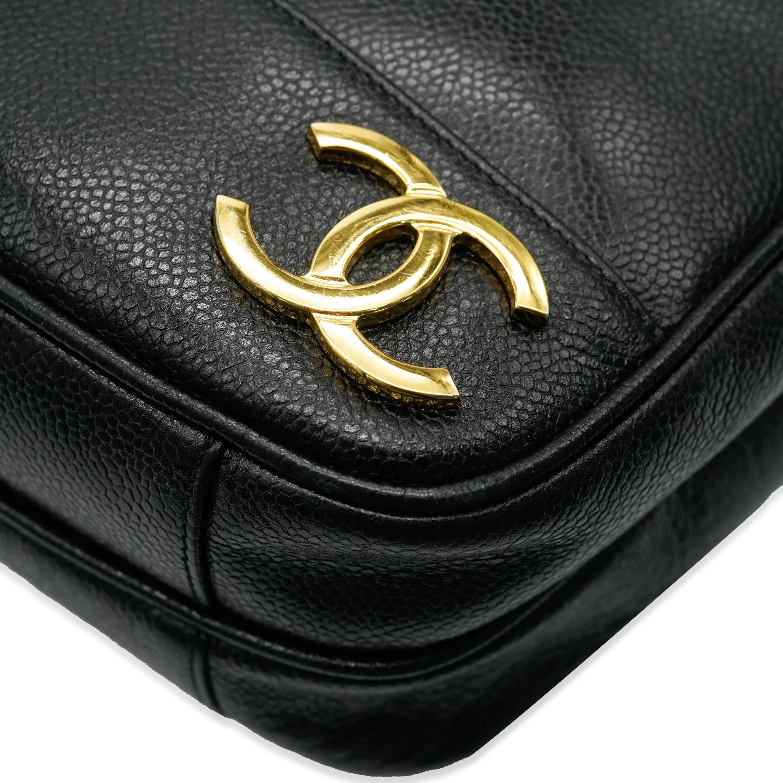 Black Caviar Triple CC Chain Tote - Image 7
