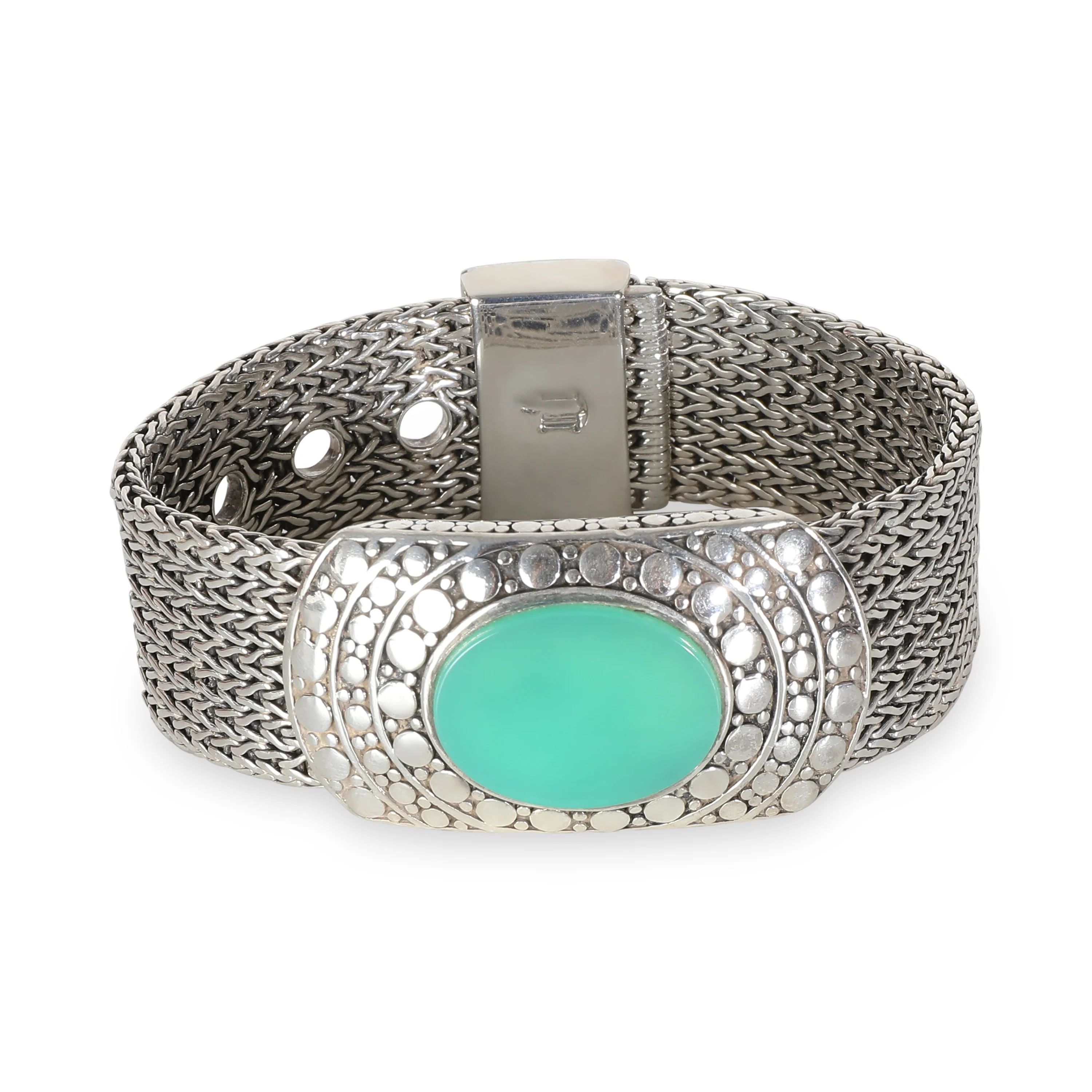 Dot Collection Chrysoprase Bracelet in Sterling Silver