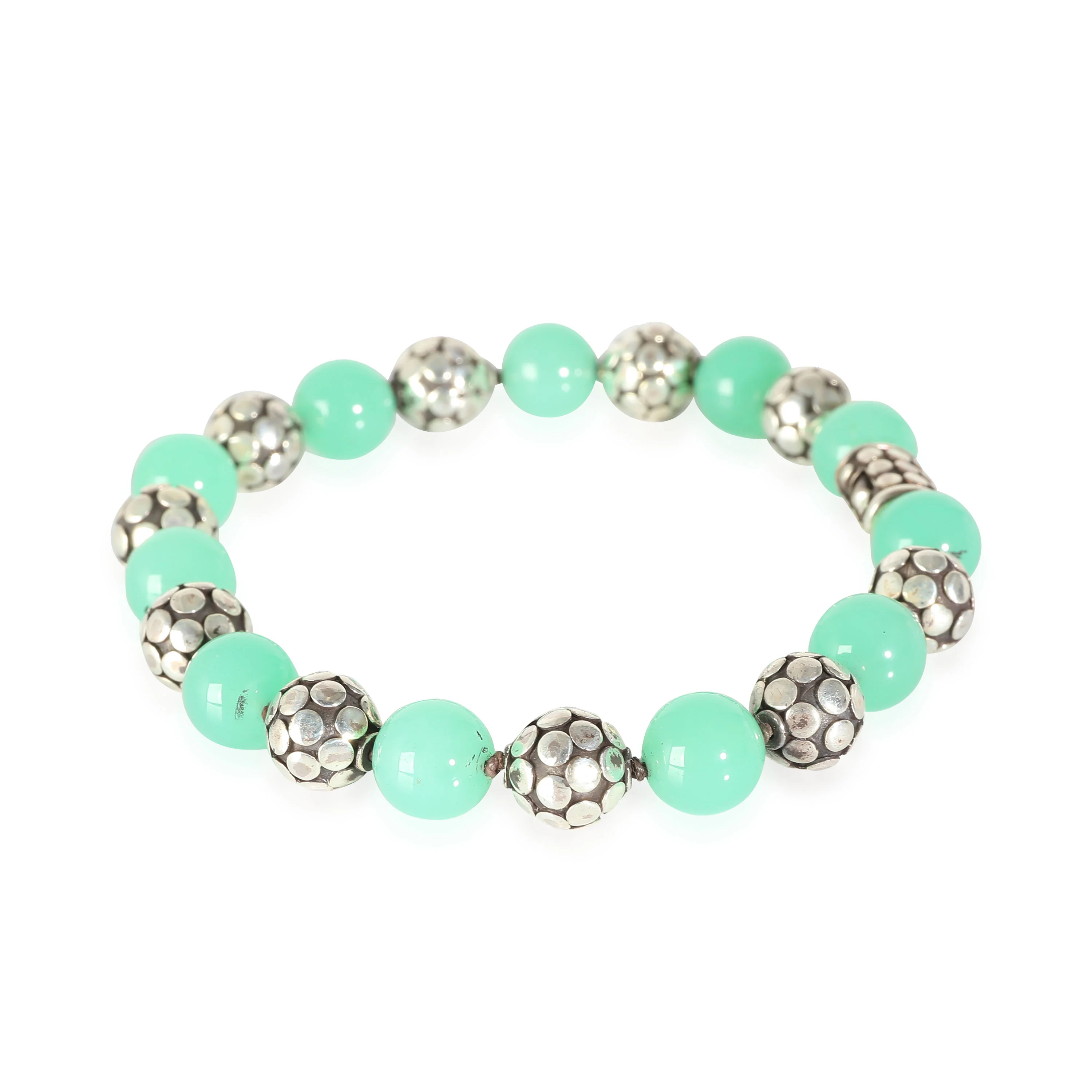 Dot Collection Chrysoprase Bracelet in Sterling Silver - Image 2