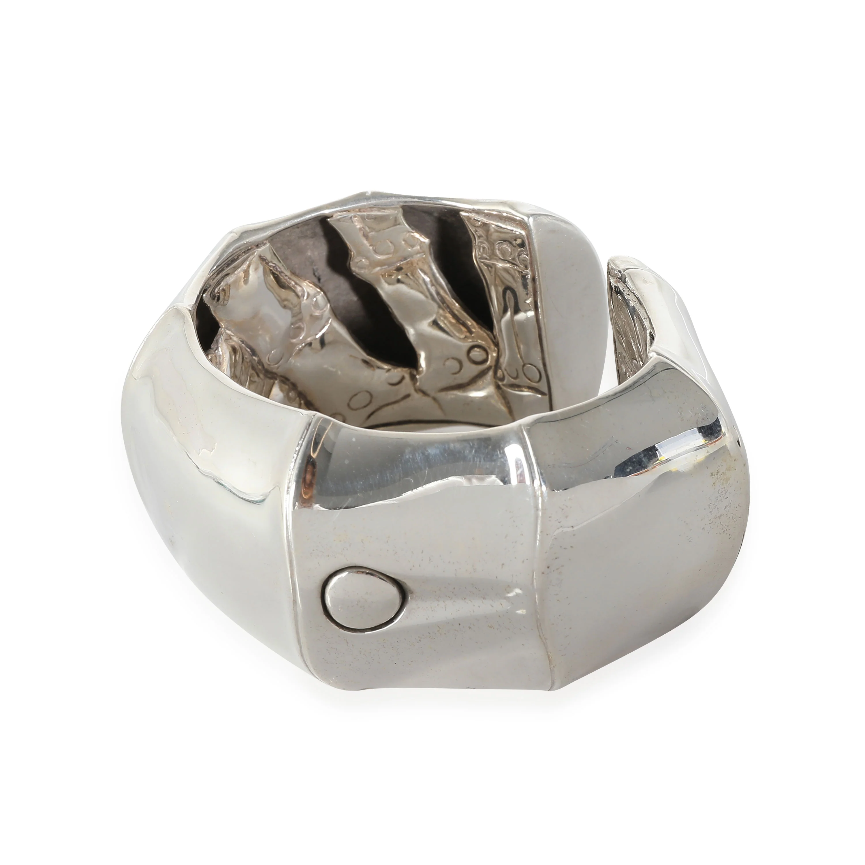 Wide Bamboo Kick Bracelet in  Sterling Silver - Image 2