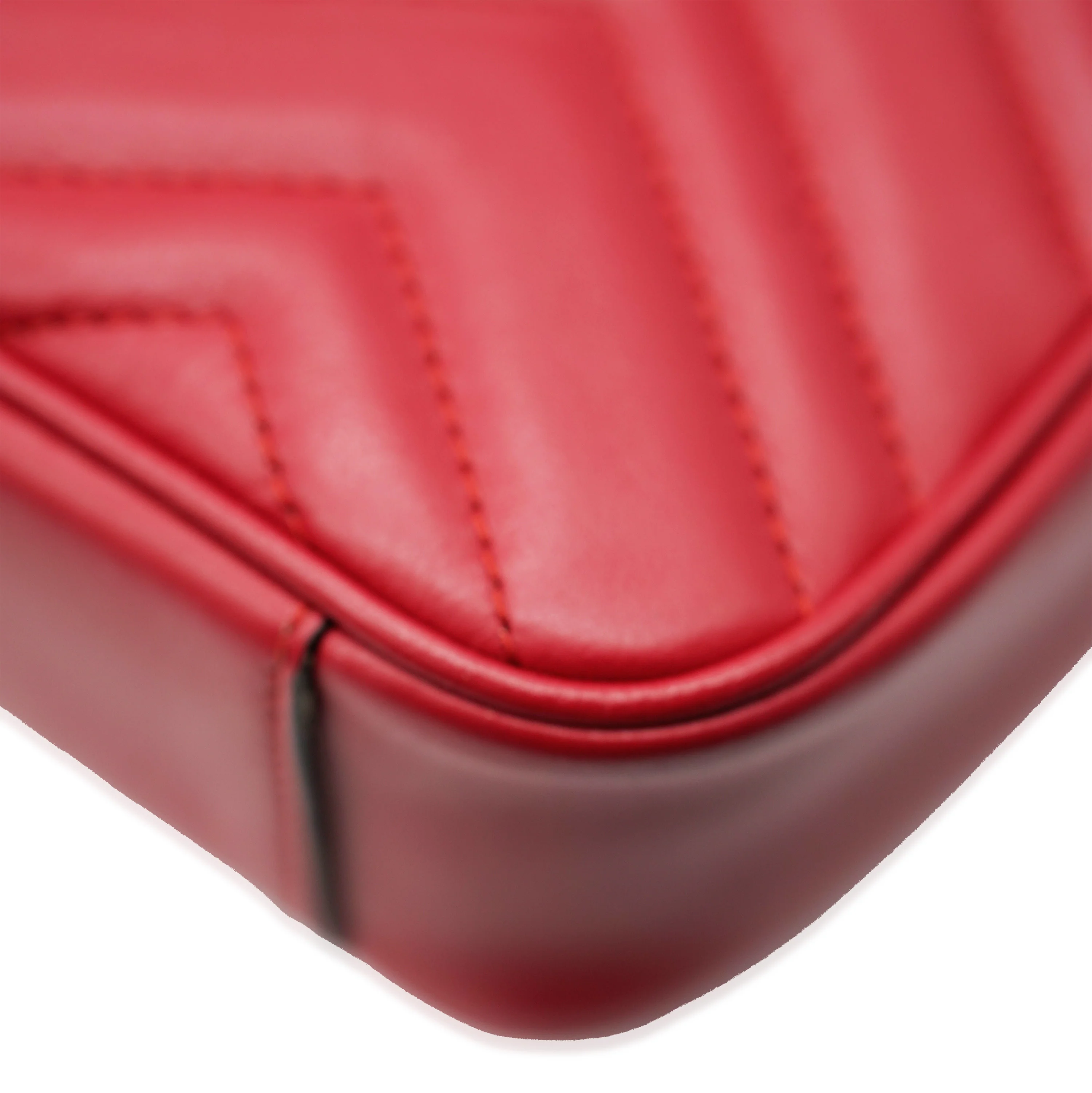 Red Leather Small GG Marmont Flap - Image 10