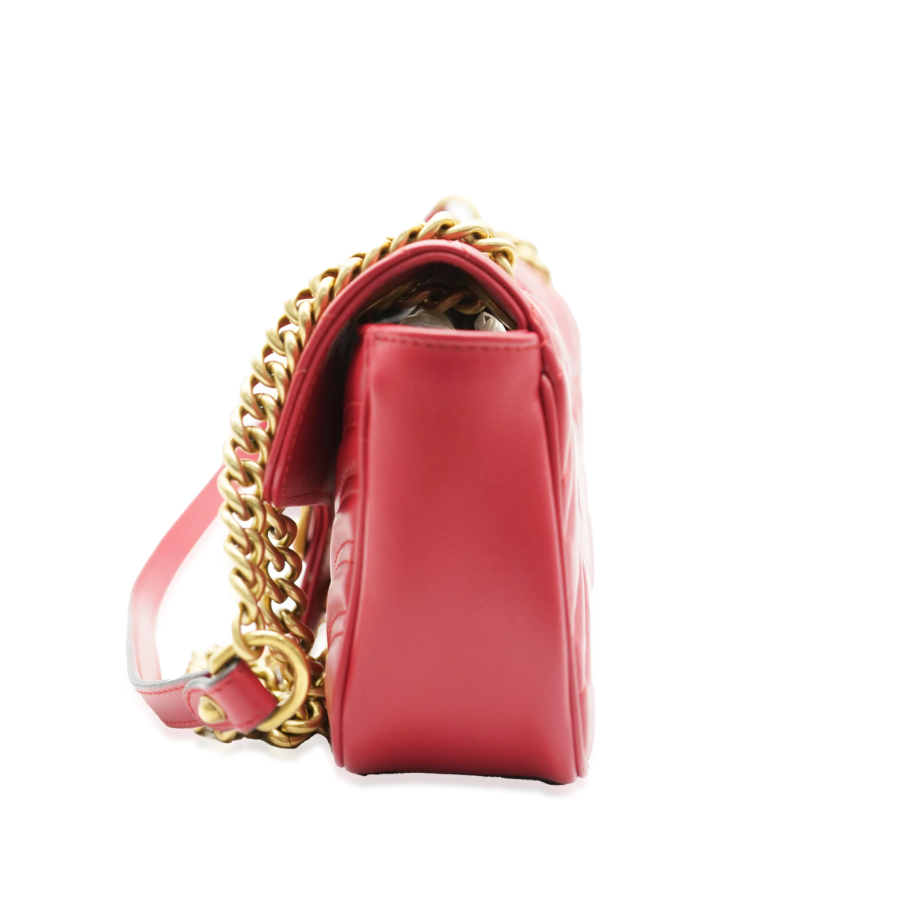 Red Leather Small GG Marmont Flap - Image 5