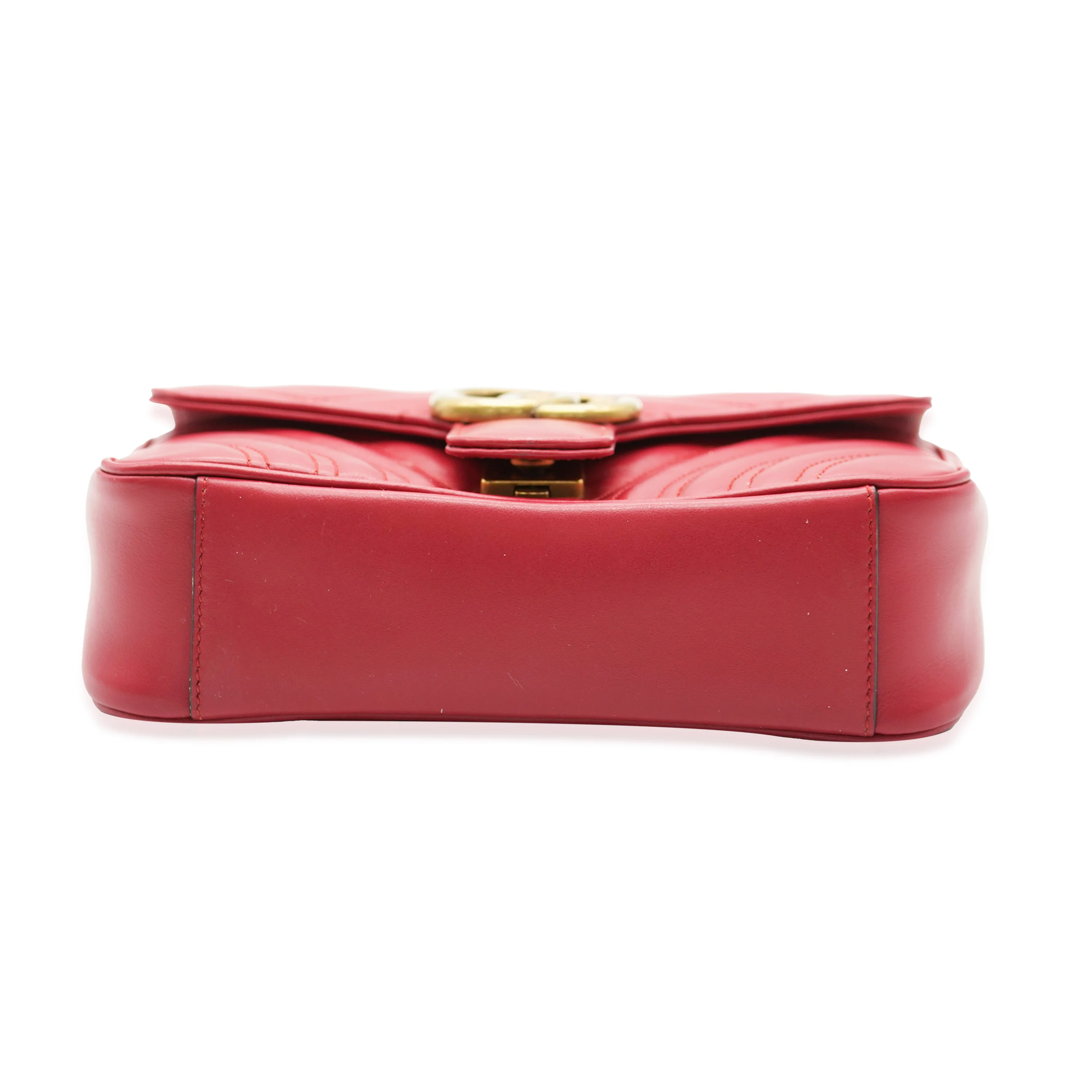 Red Leather Small GG Marmont Flap - Image 7