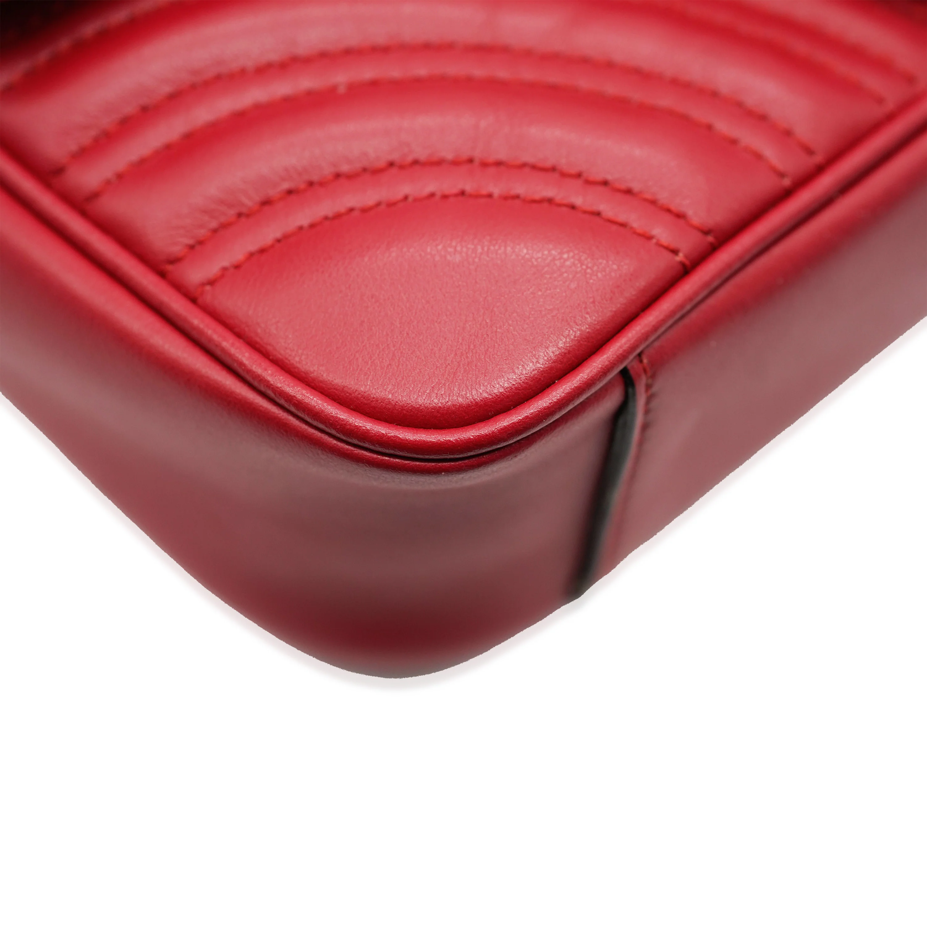 Red Leather Small GG Marmont Flap - Image 9