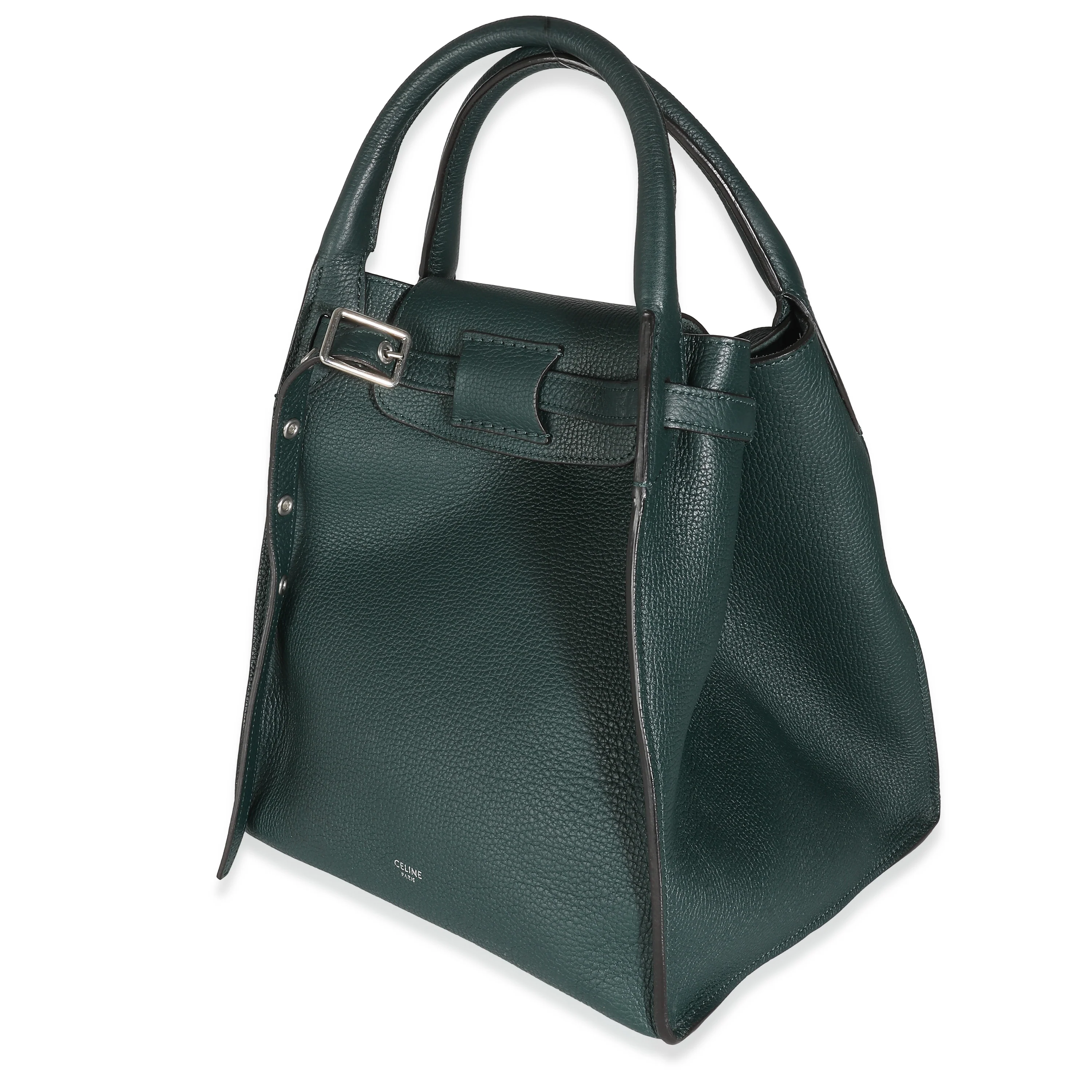 Green Supple Grained Calfskin Small Big Bag - Image 2