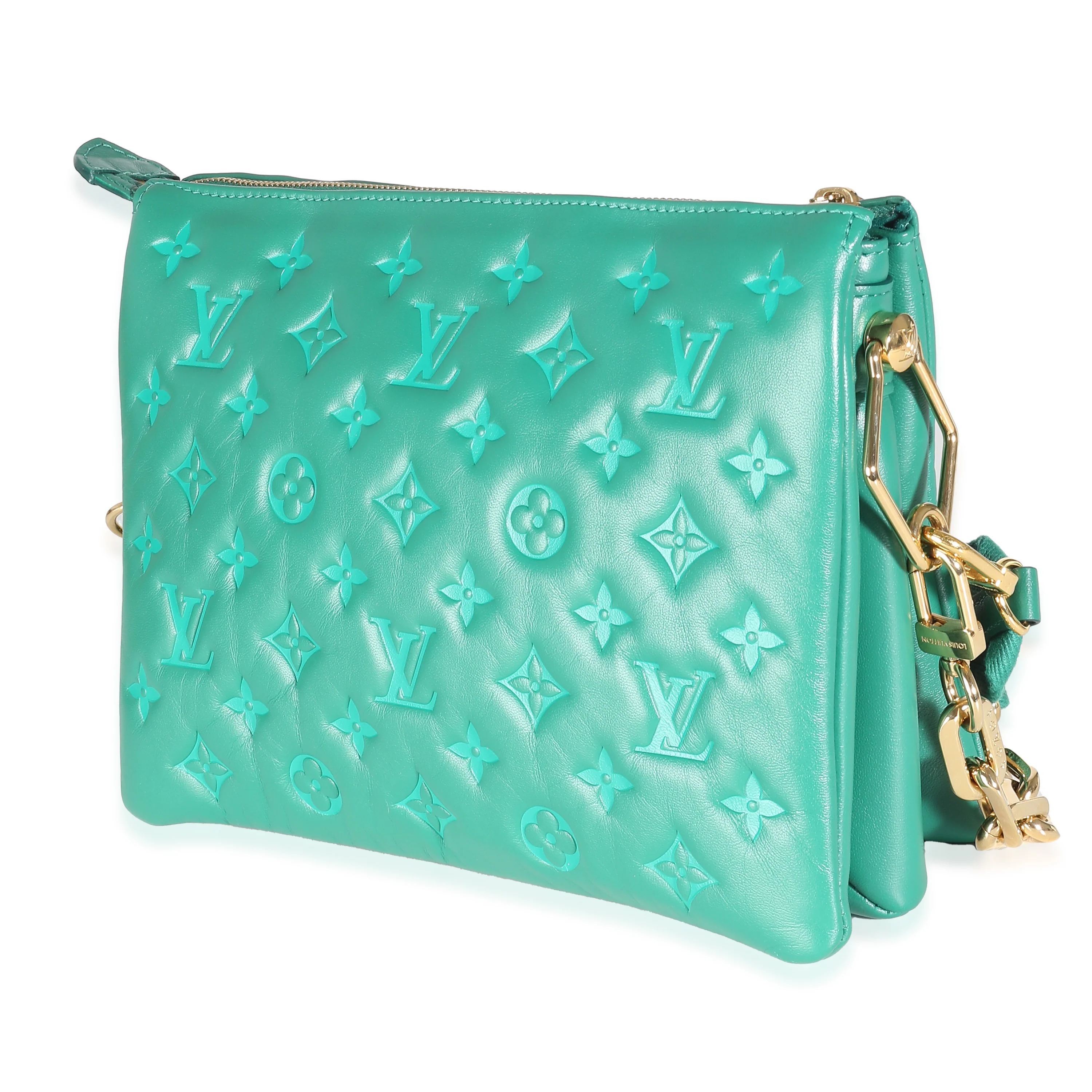 Vert Green Monogram Puffy Lambskin Coussin PM - Image 2