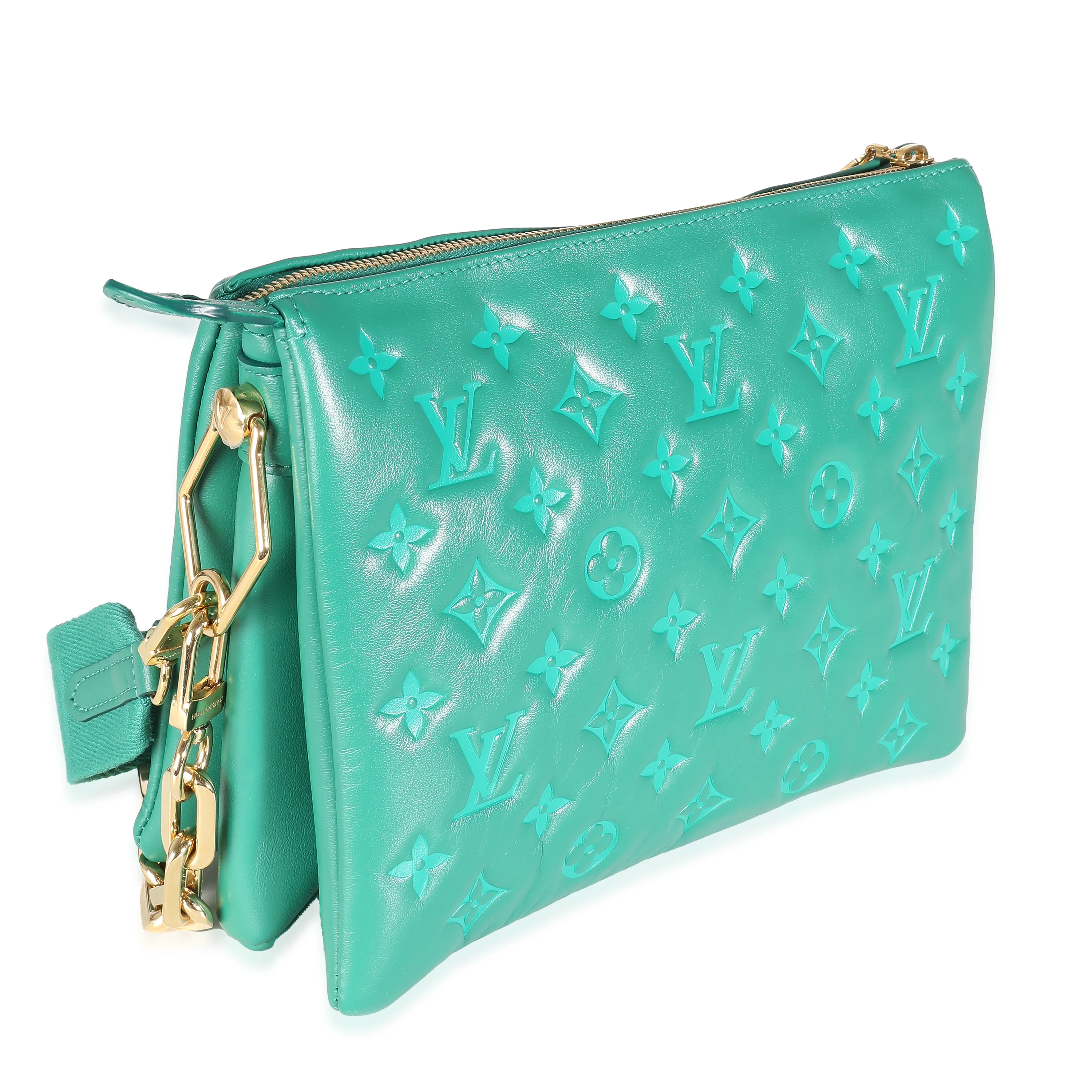 Vert Green Monogram Puffy Lambskin Coussin PM - Image 3