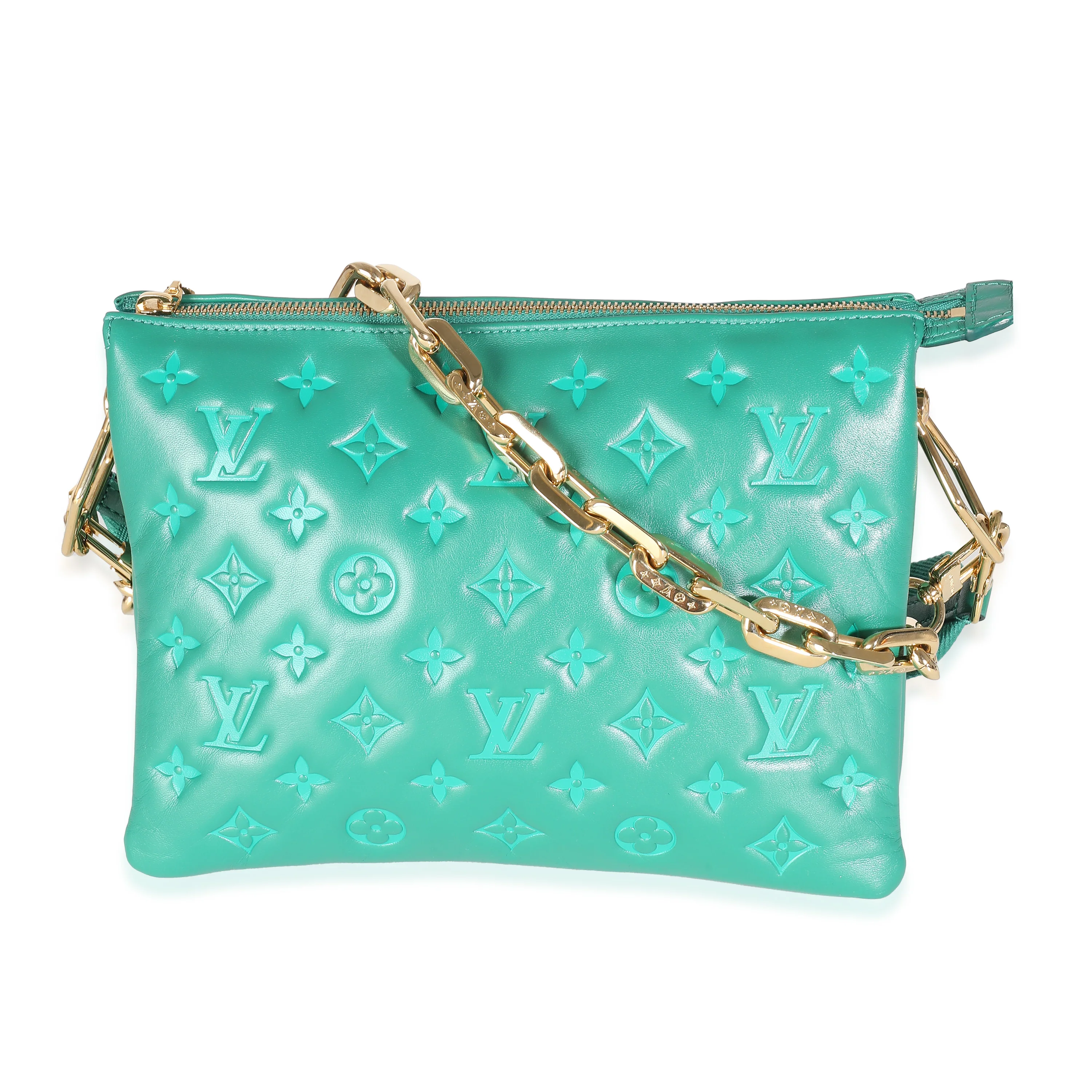 Vert Green Monogram Puffy Lambskin Coussin PM - Image 5