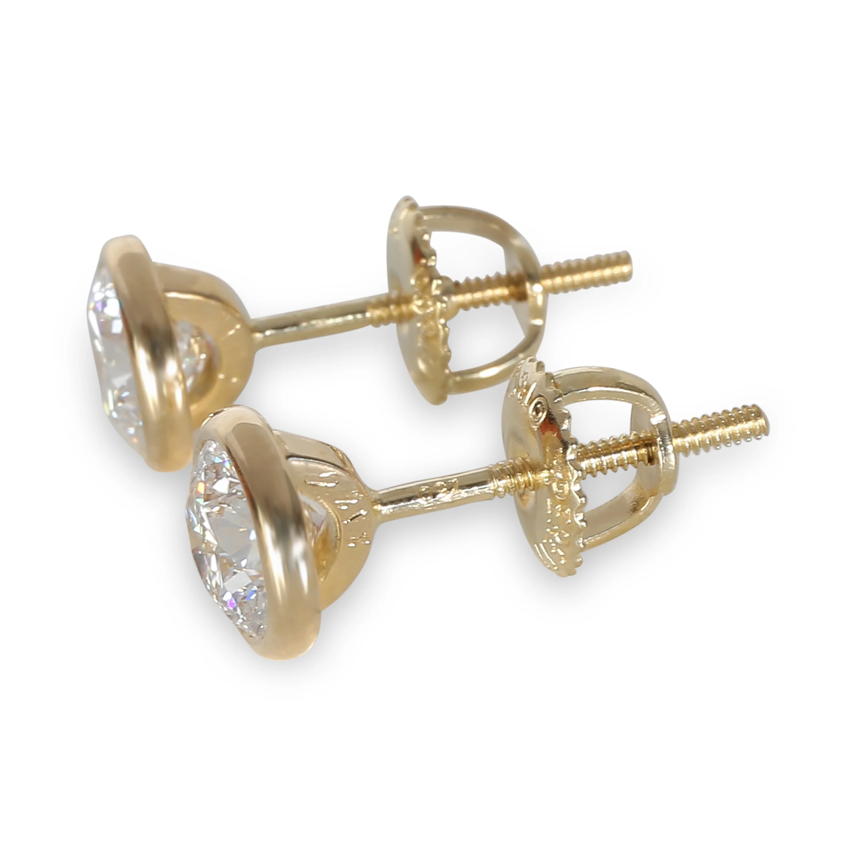 Elsa Peretti Earrings in 18k Yellow Gold 1.2 CTW - Image 2