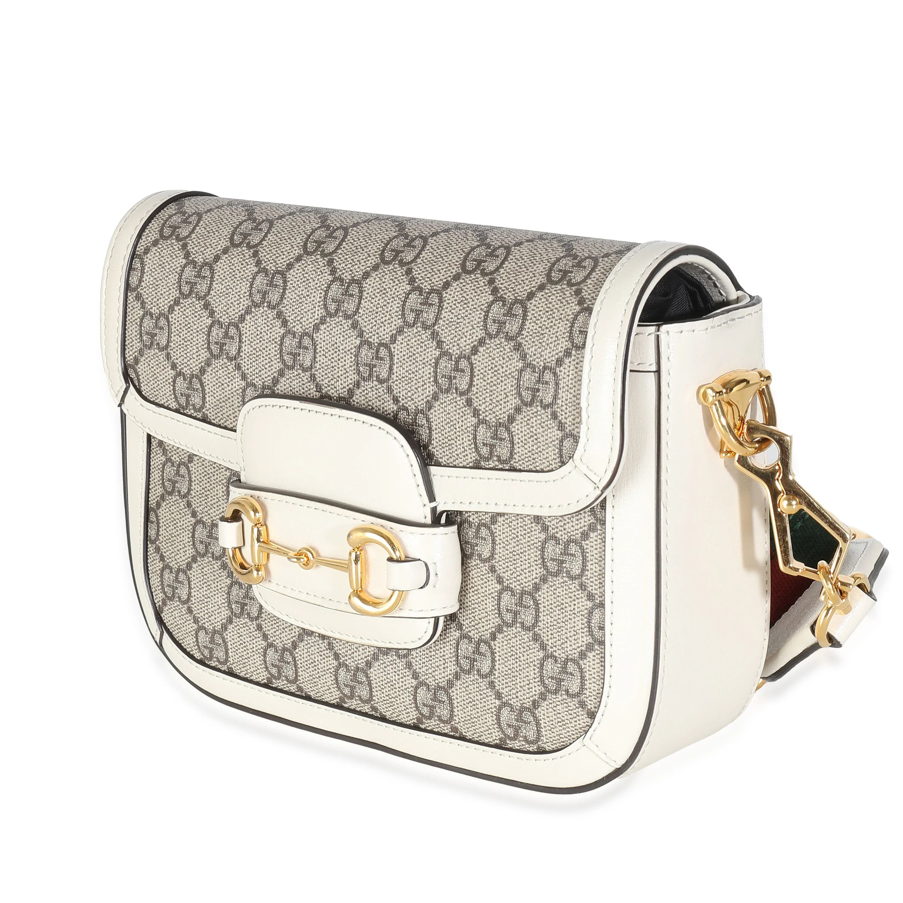 White Beige GG Supreme Canvas Mini Horsebit 1955 - Image 2