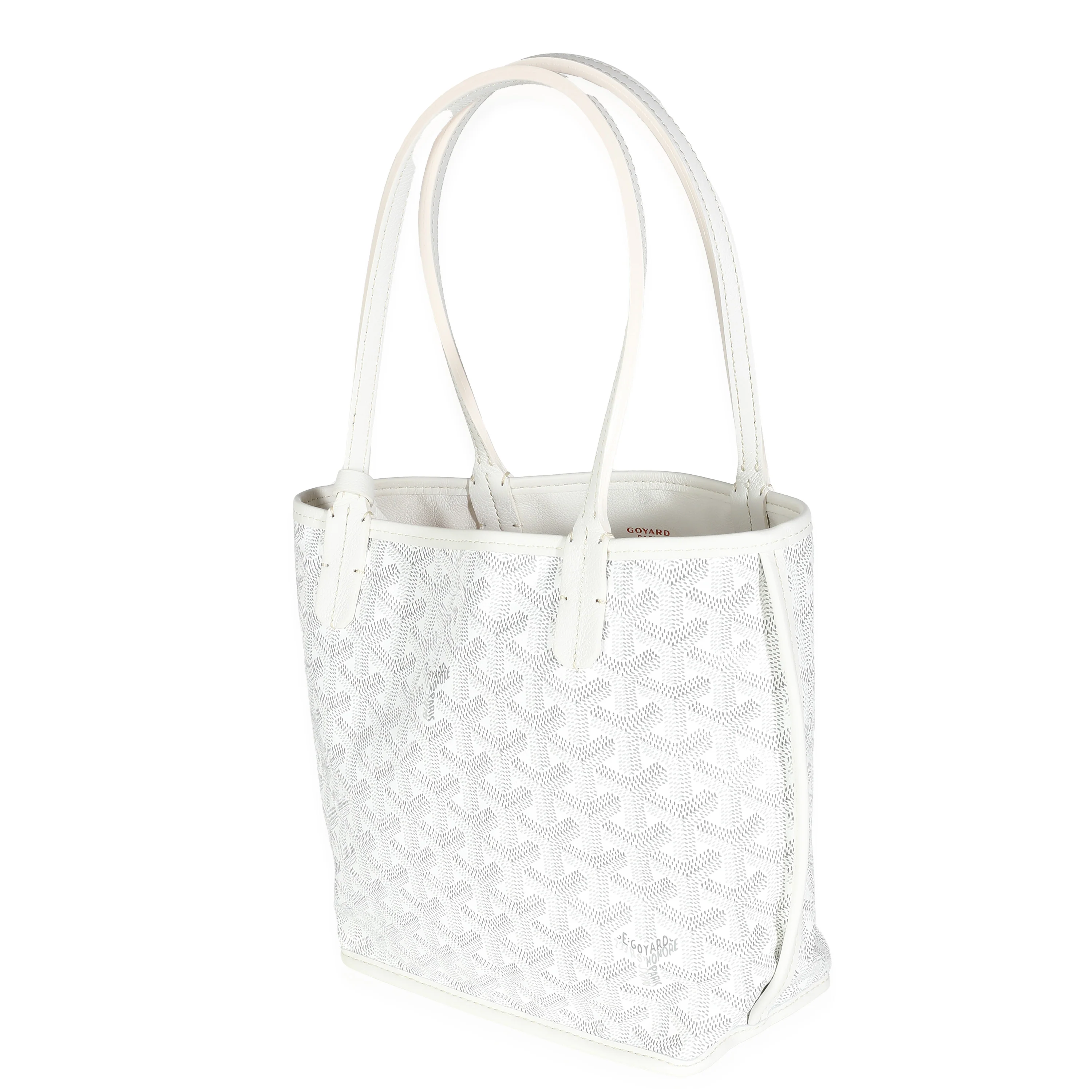 White Goyardine Canvas Mini Anjou - Image 2