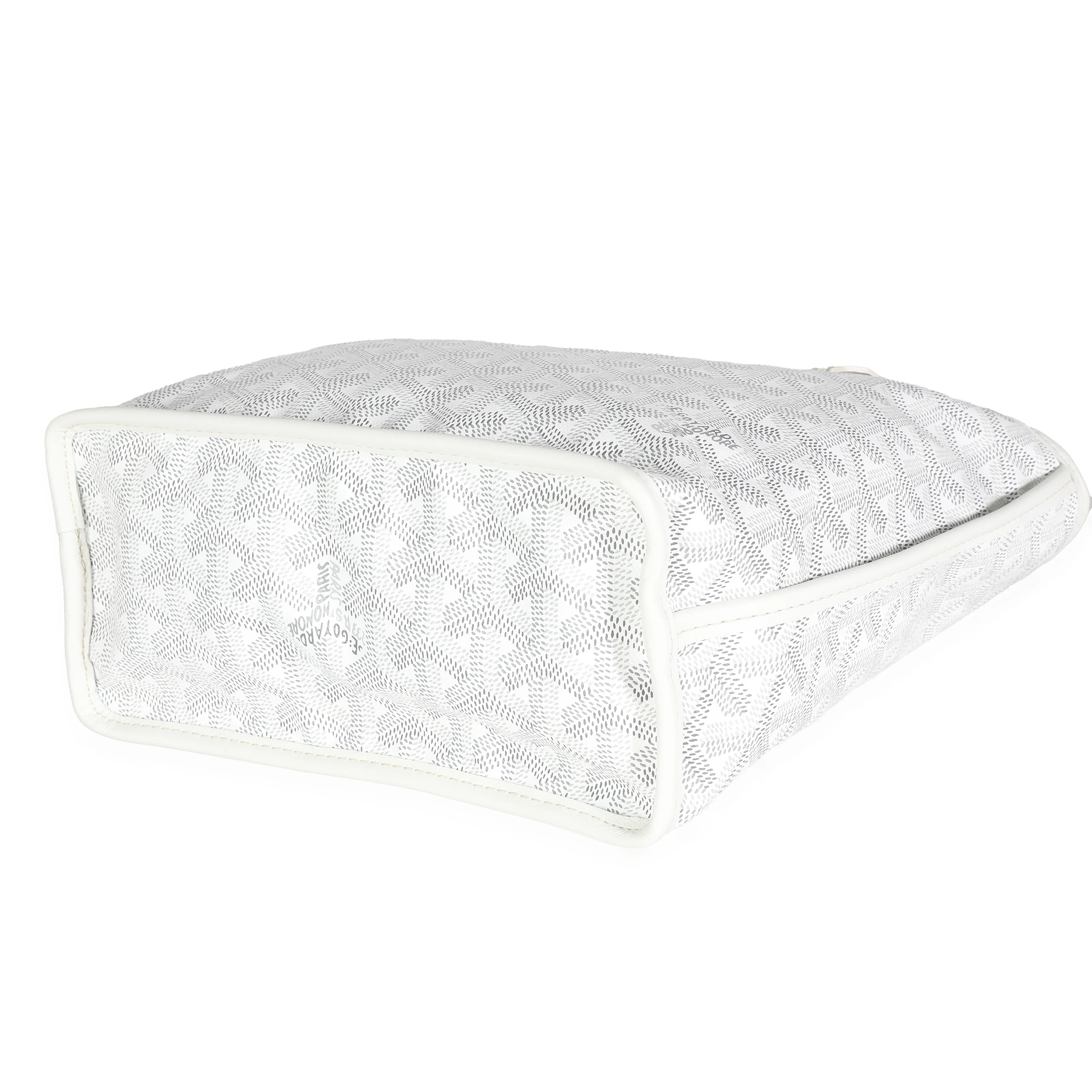White Goyardine Canvas Mini Anjou - Image 4