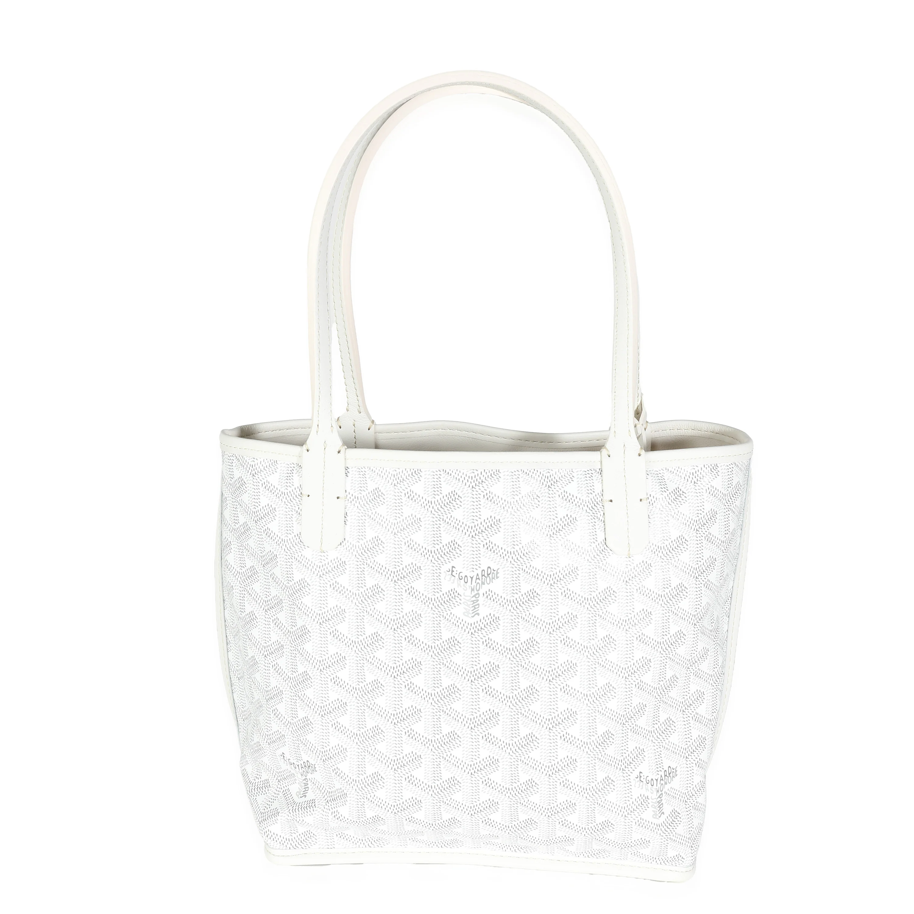White Goyardine Canvas Mini Anjou - Image 5