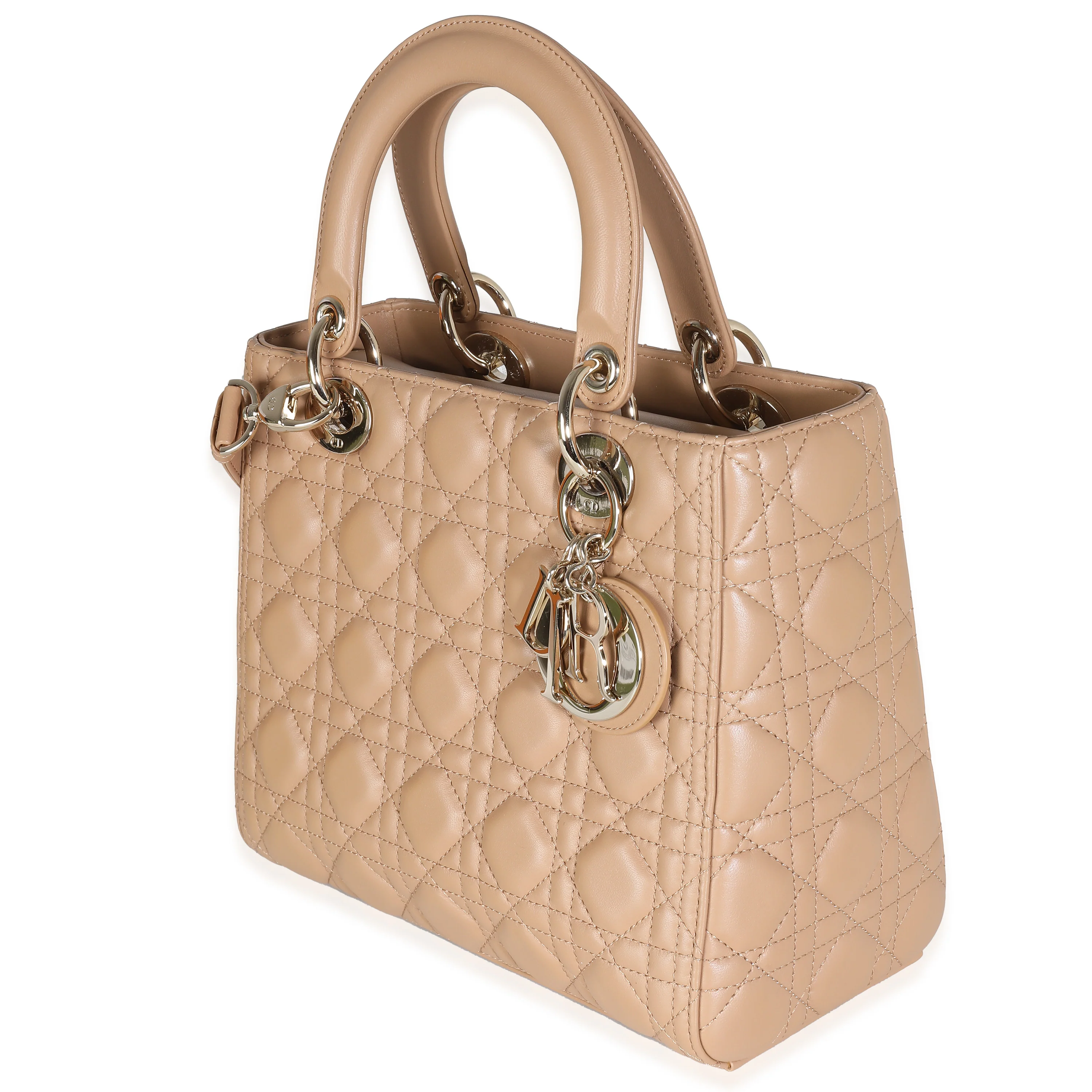 Medium Tan Cannage Lambskin Medium Lady Dior - Image 2