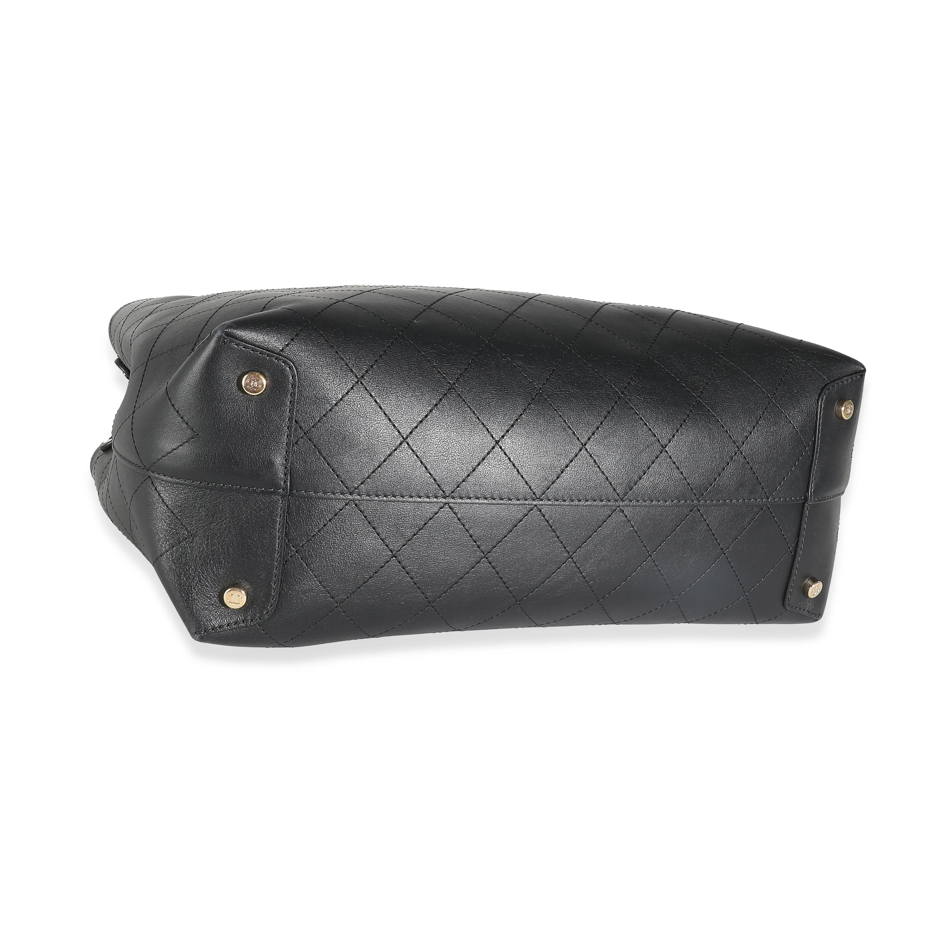 Black Quilted Calfskin Large Serial Shopper Tote - Image 6