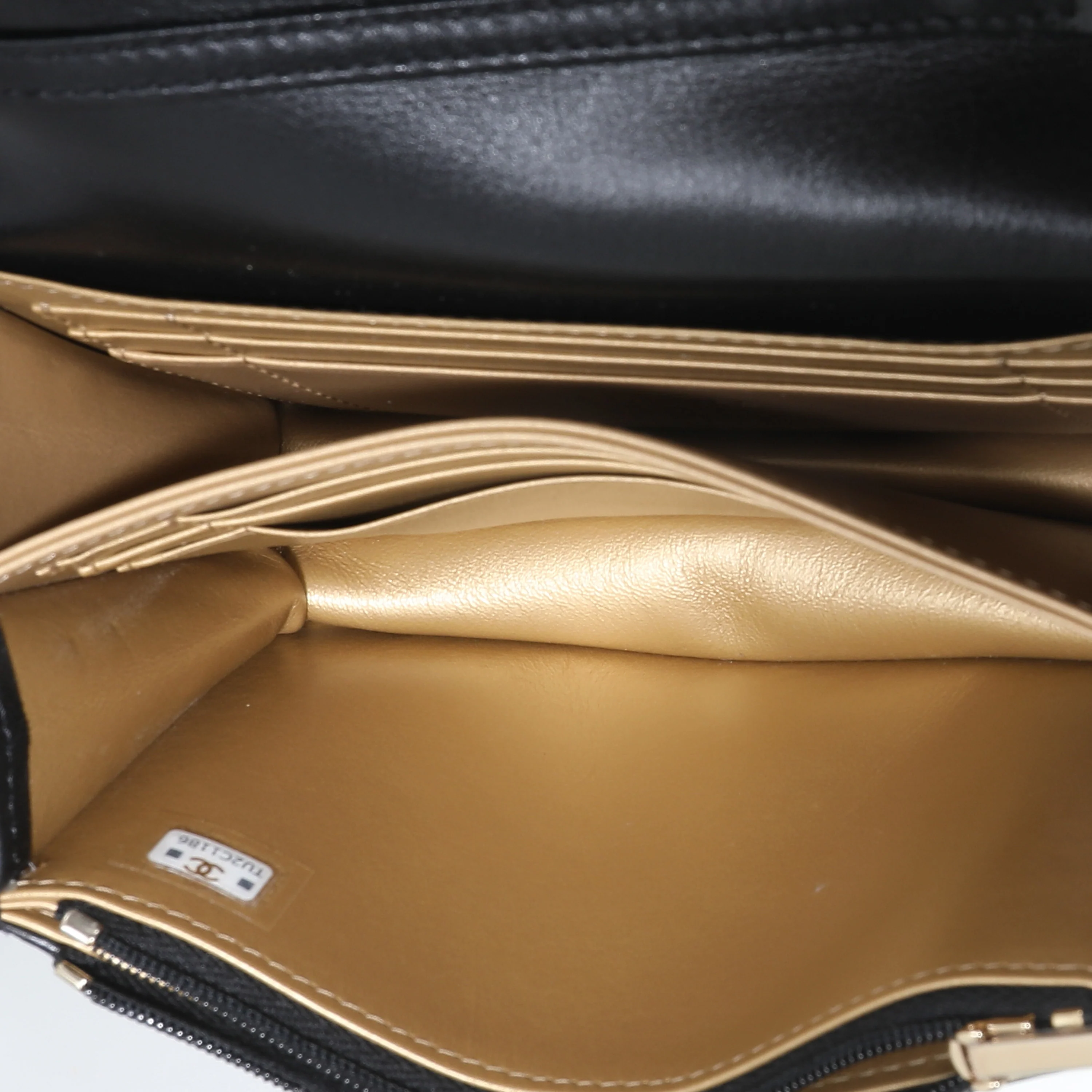 Black Quilted Calfskin Strass Mini Flap Bag - Image 8