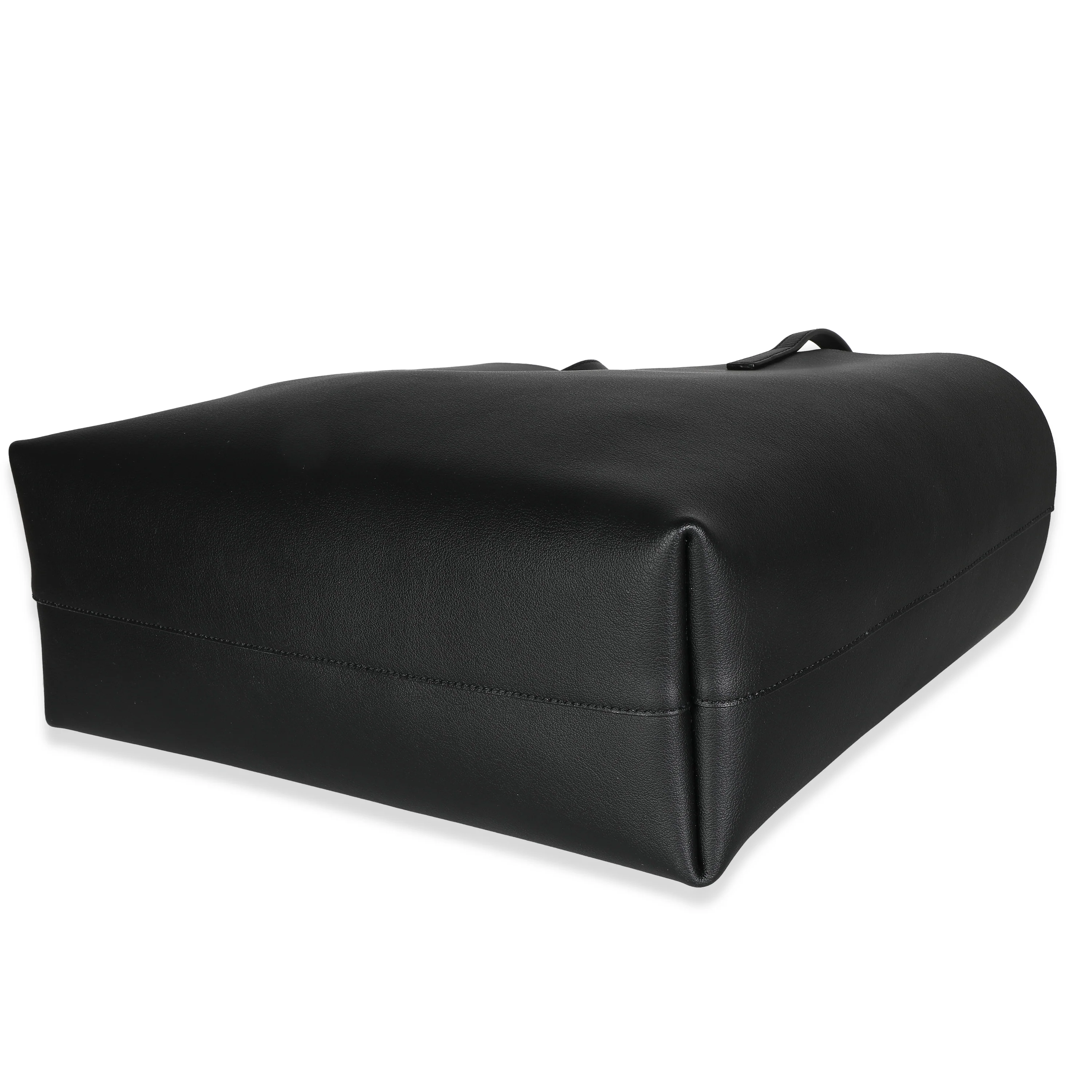 Black Calfskin East West Shopping Tote - Image 7