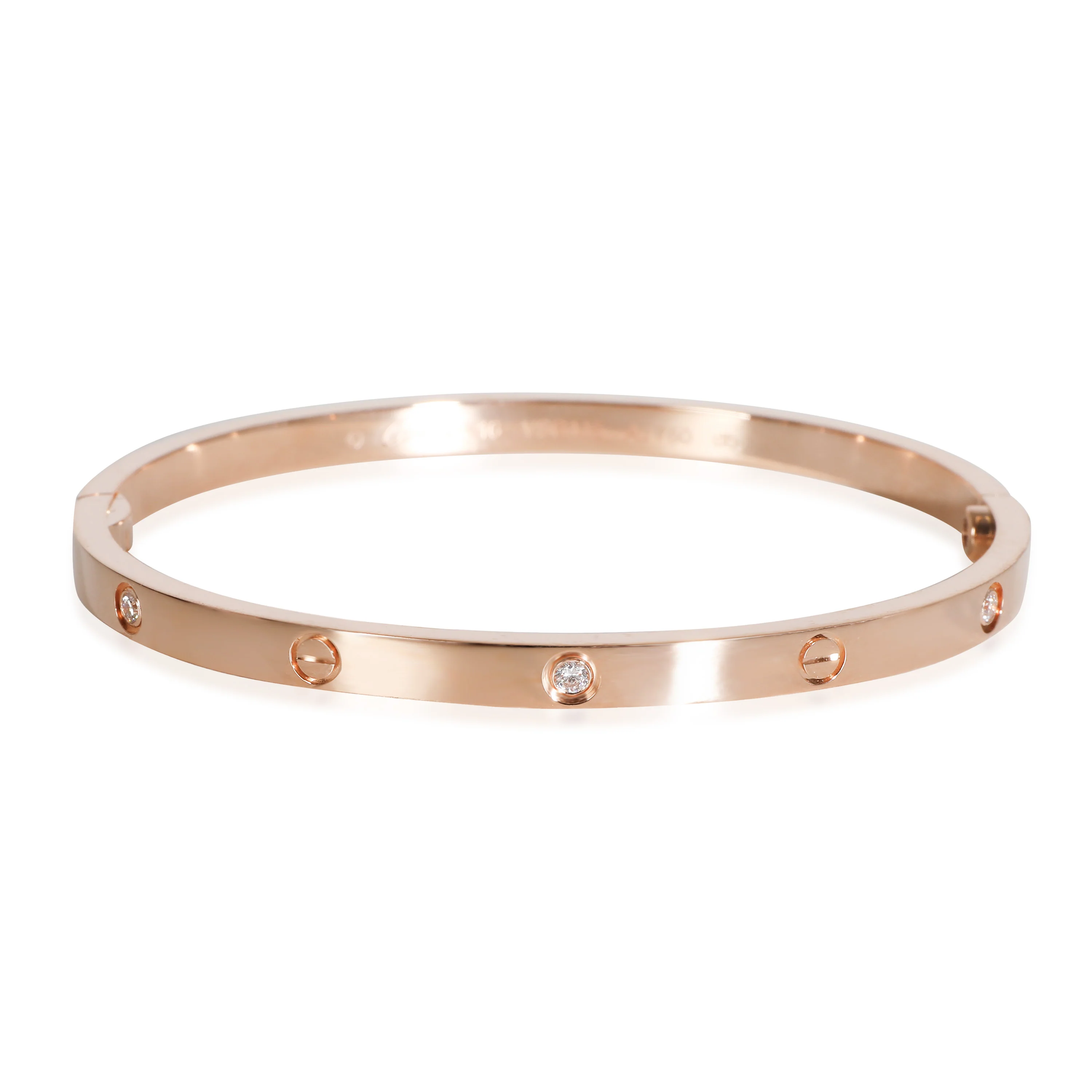 Love Bracelet, 6 Diamonds, Small Model (Rose Gold)