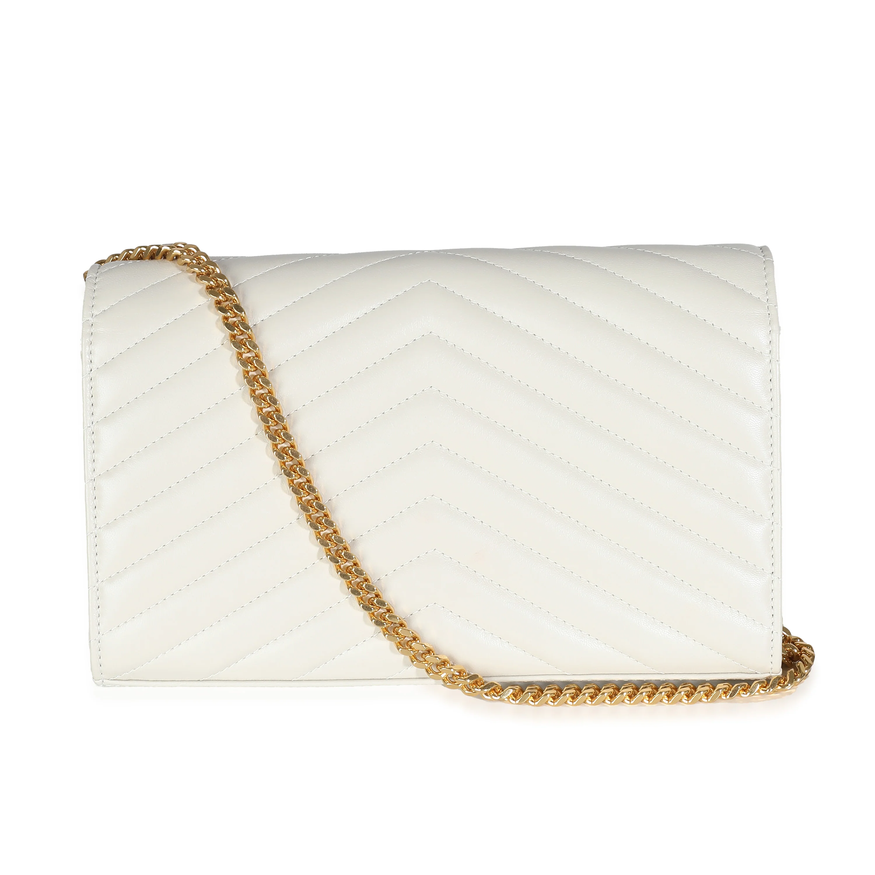Crema Soft Lambskin Cassandre Chain Wallet - Image 4