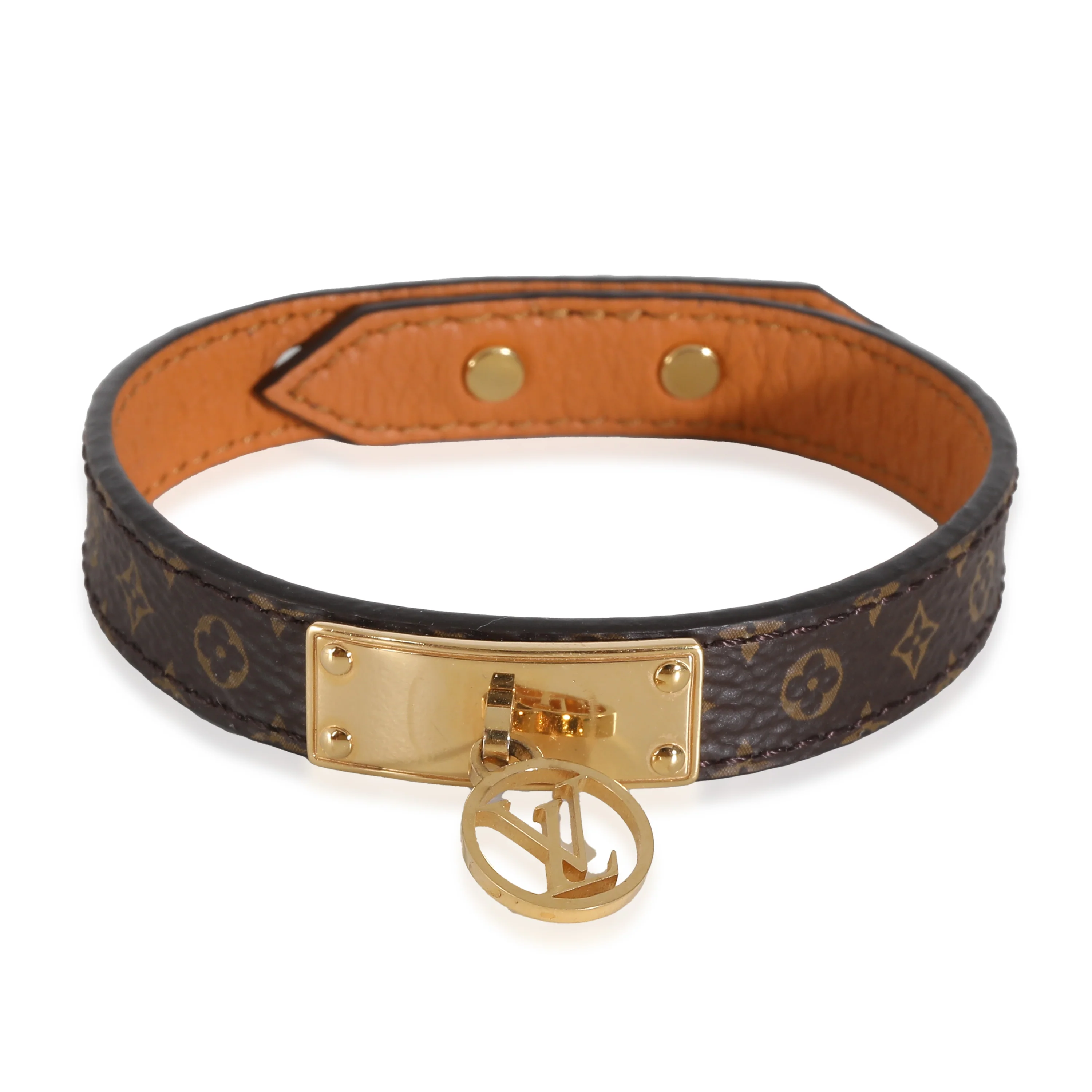 Logomania Bracelet Gold Tone & Coated Canvas