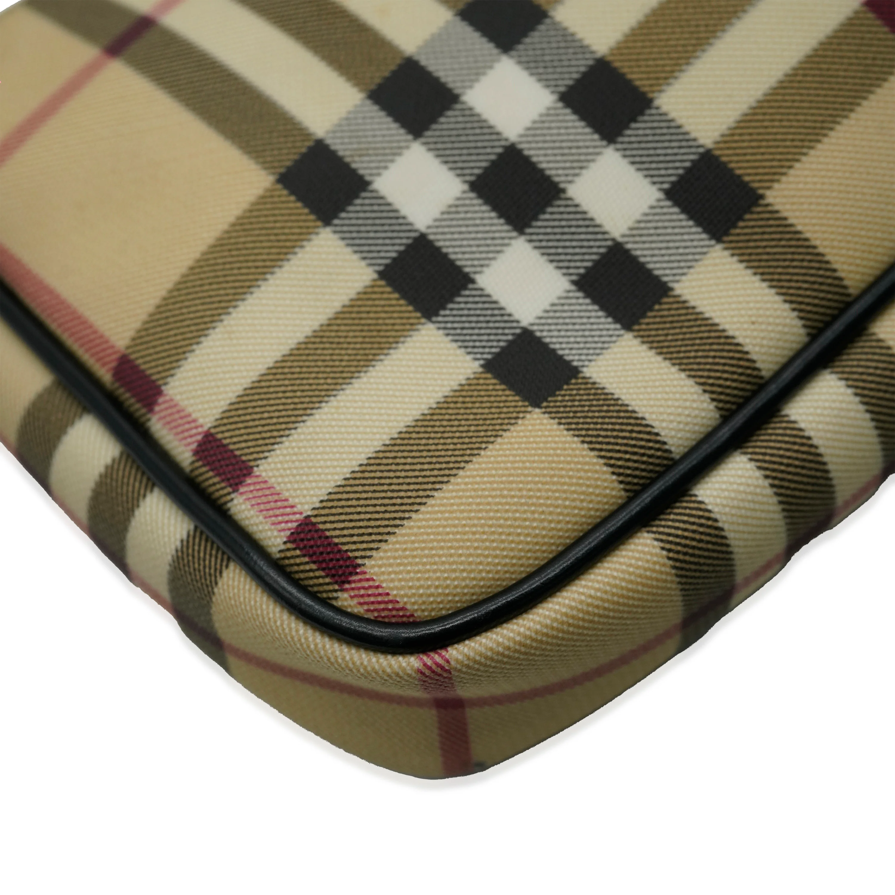 Beige House Check Canvas Pochette - Image 10